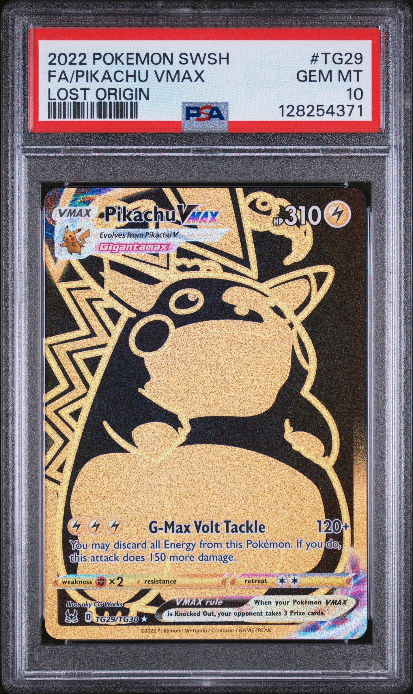 2022 Pokemon Sword & Shield Lost Origin Tg29 Full Art/pikachu Vmax