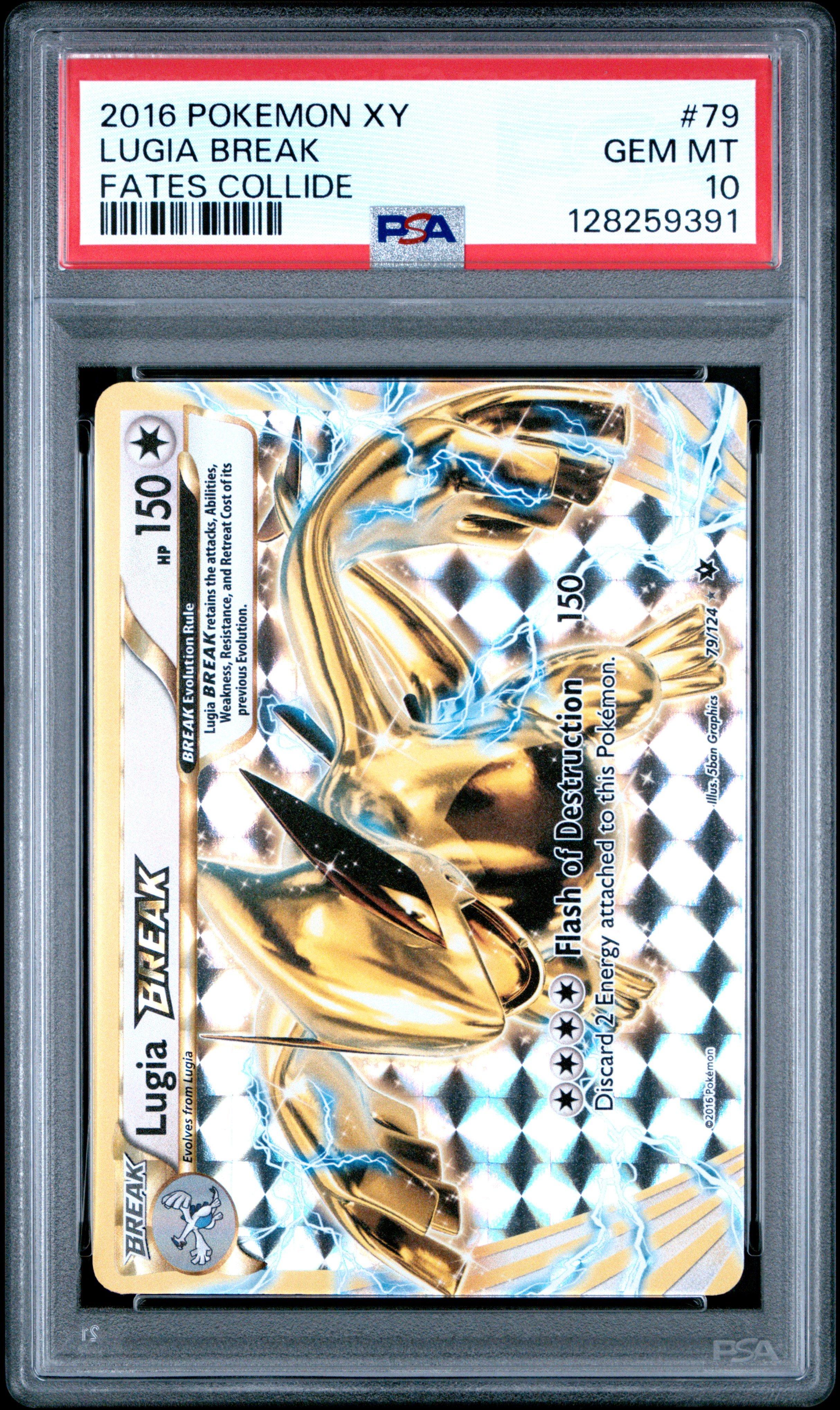 2016 Pokemon Xy Fates Collide 79 Lugia Break PSA 10 Graded Card