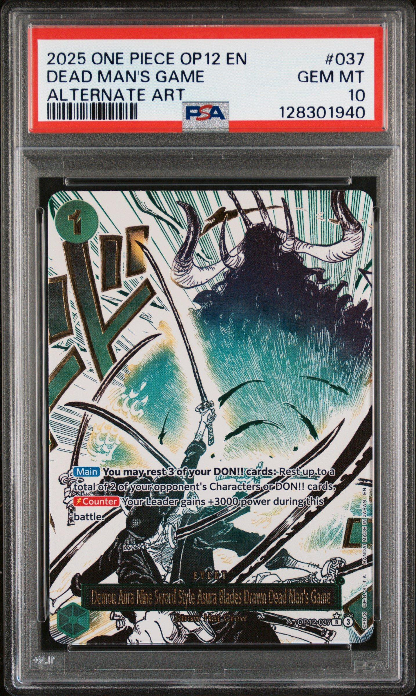 2025 One Piece Op12-legacy Of The Master 037 Demon Aura Nine-sword