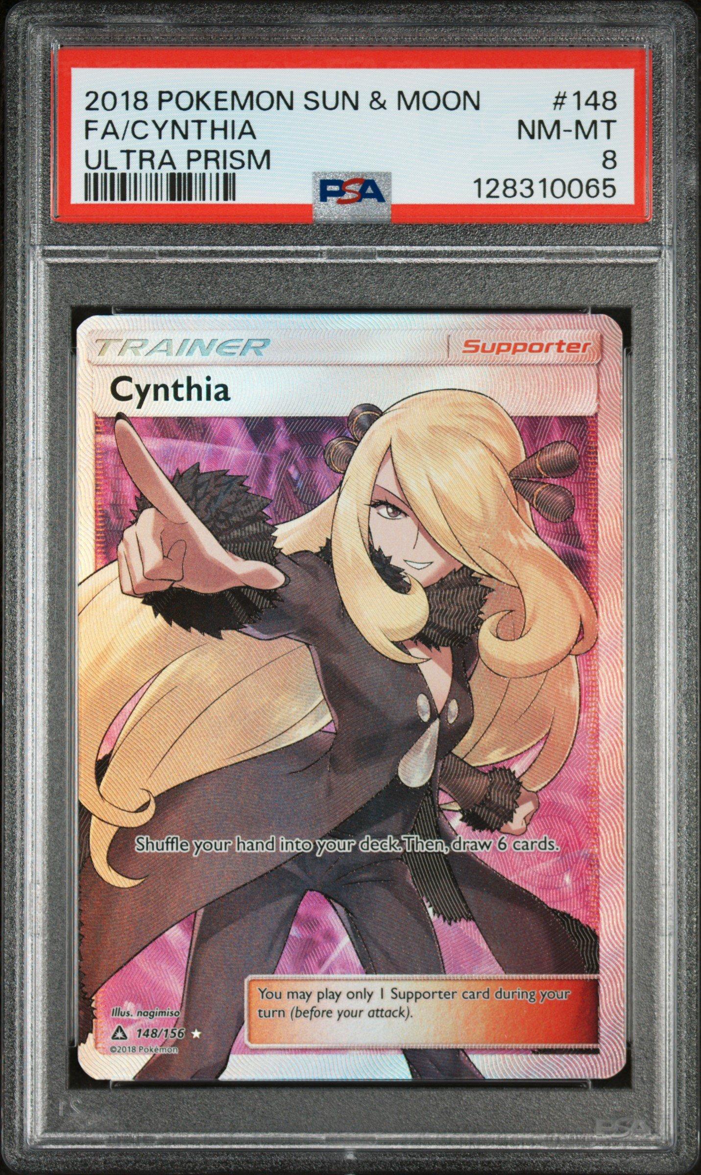 2018 Pokemon Sun & Moon Ultra Prism 148 Full Art/cynthia PSA 8