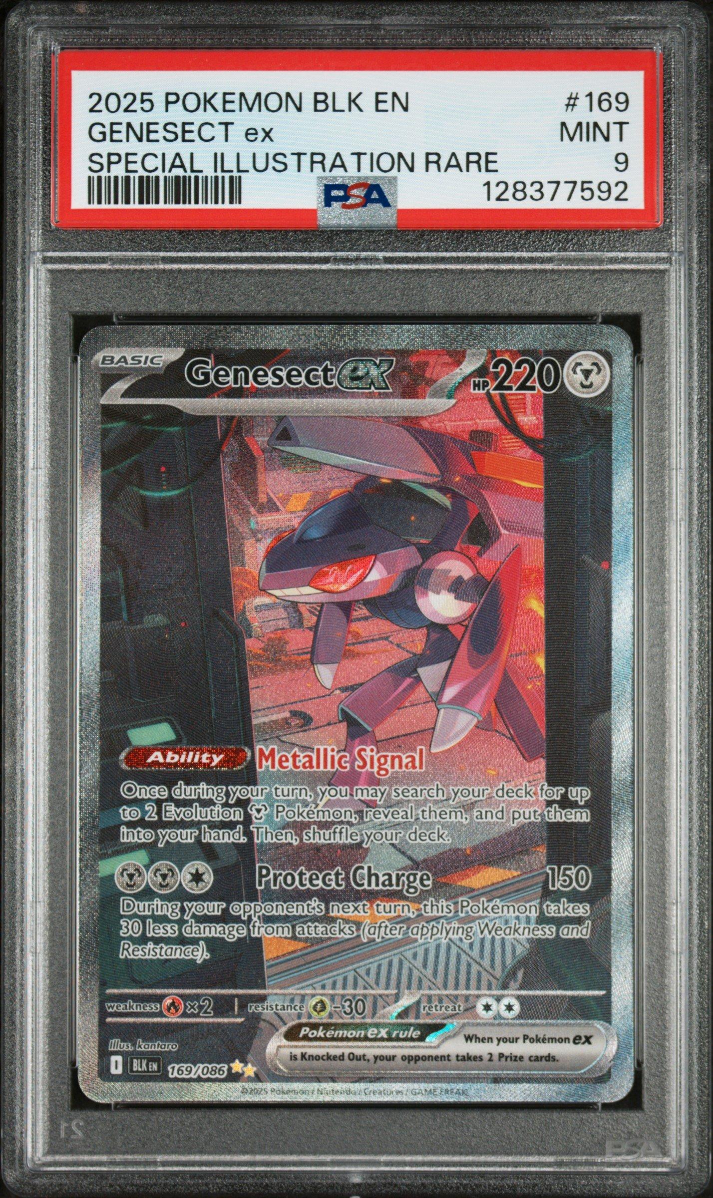 2025 Pokemon Blk En-black Bolt 169 Genesect Ex Special