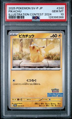 2025 Pokemon Japanese Sv-p Promo 242 Pikachu Illustration Contest