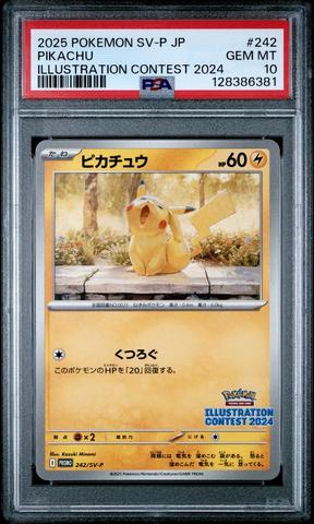 2025 Pokemon Japanese Sv-p Promo 242 Pikachu Illustration Contest