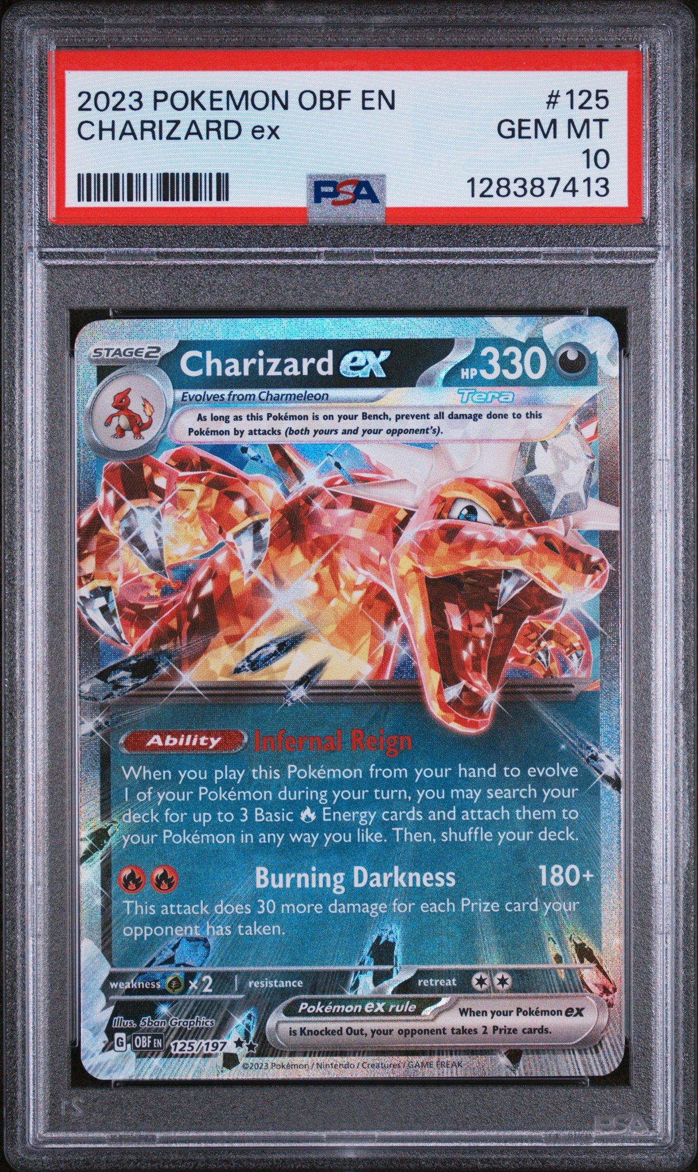 2023 Pokemon Obf En-obsidian Flames 125 Charizard Ex PSA 10