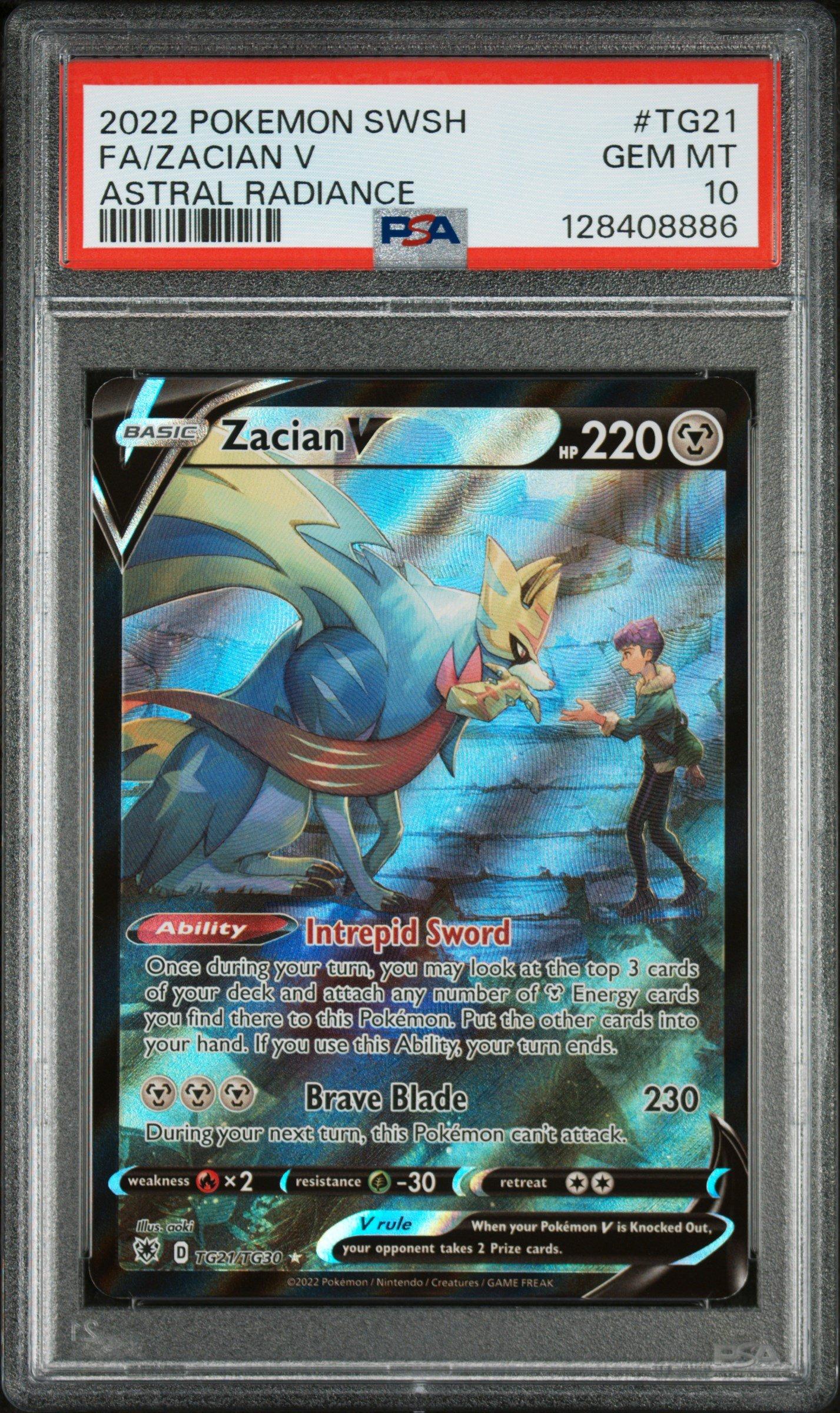 2022 Pokemon Sword & Shield Astral Radiance Tg21 Full Art/zacian V