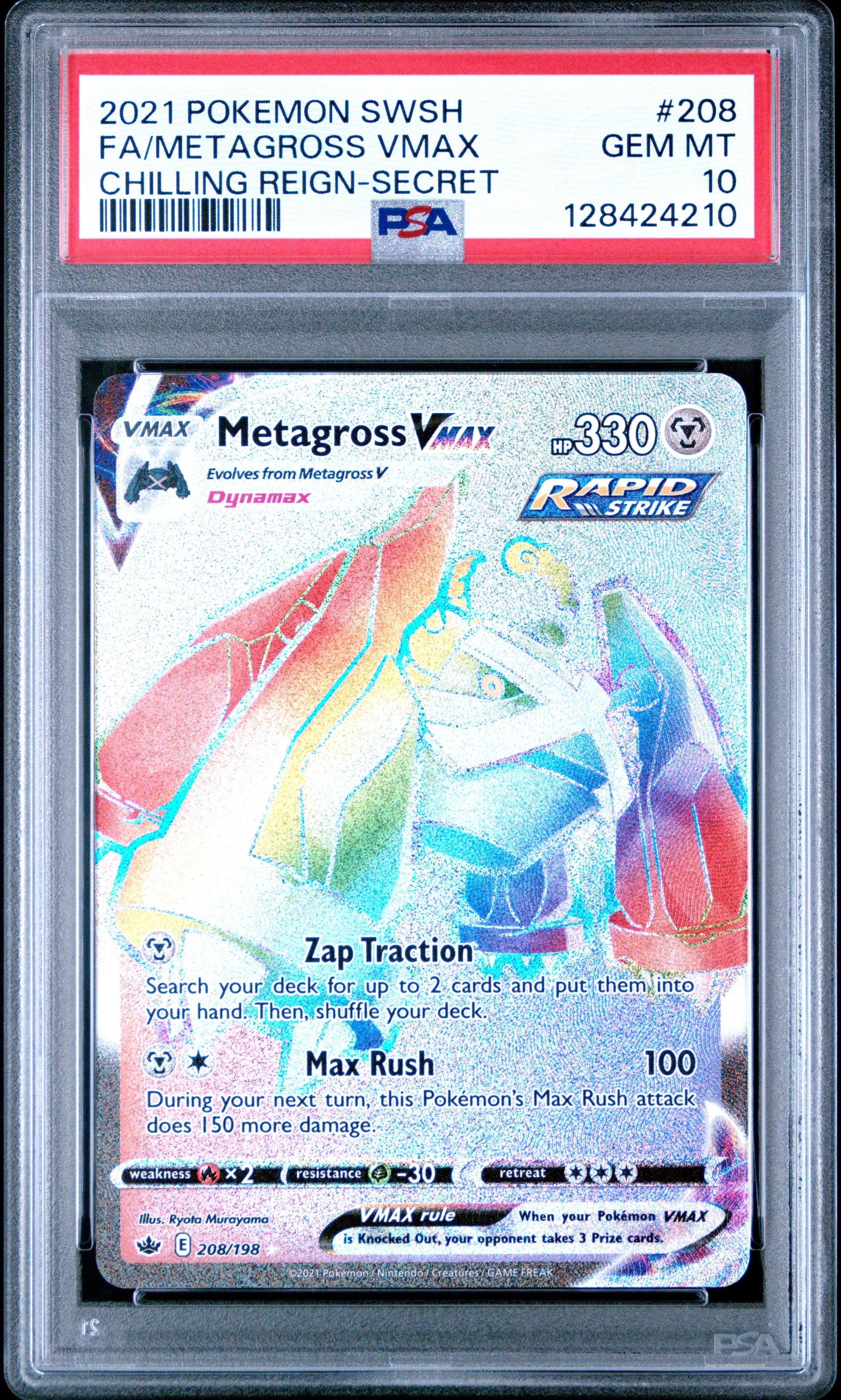 2021 Pokemon Sword & Shield Chilling Reign 208 Full Art/metagross