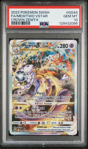 2023 Pokemon Sword And Shield Crown Zenith Gg44 Full Art/mewtwo
