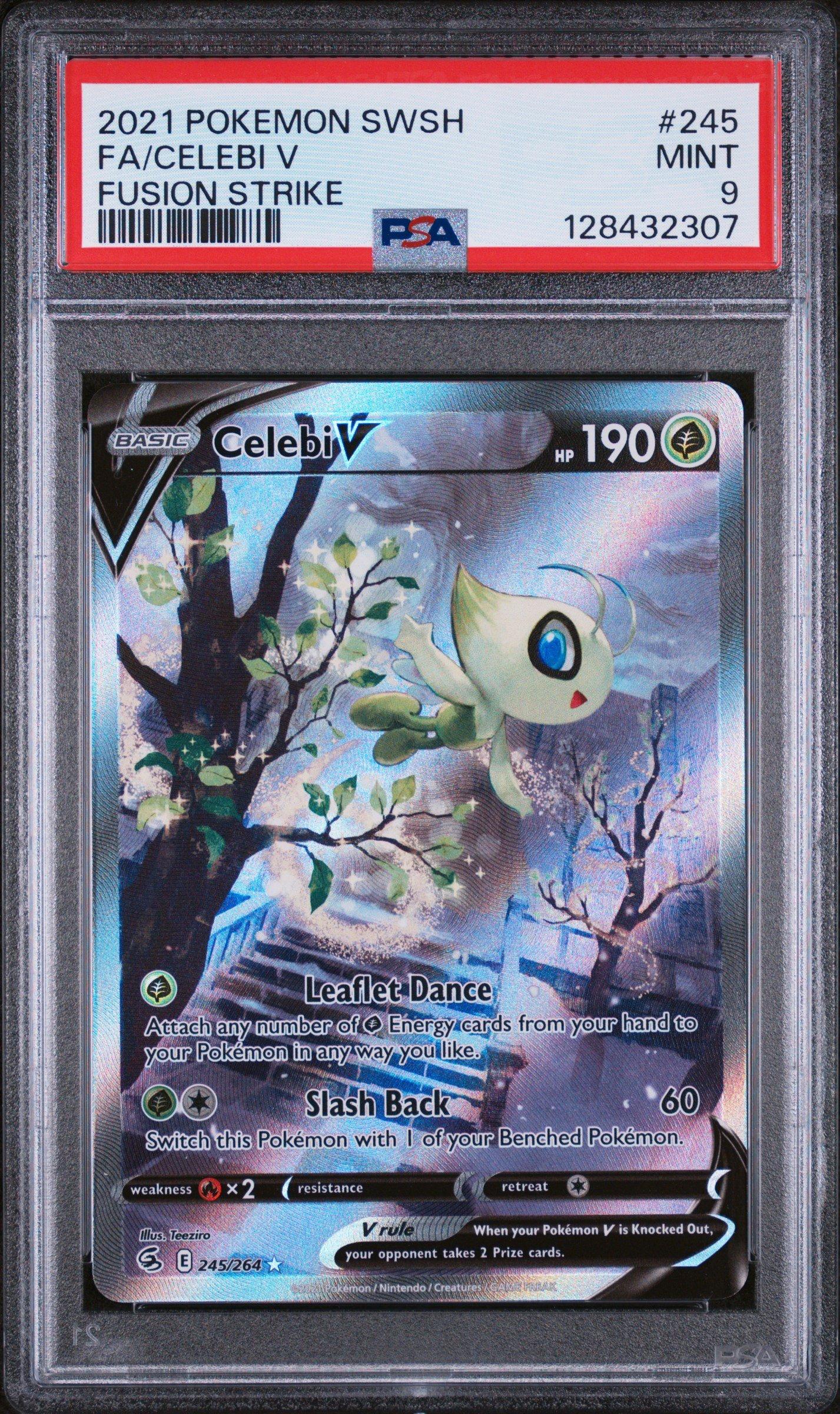 2021 Pokemon Sword & Shield Fusion Strike 245 Full Art/celebi V
