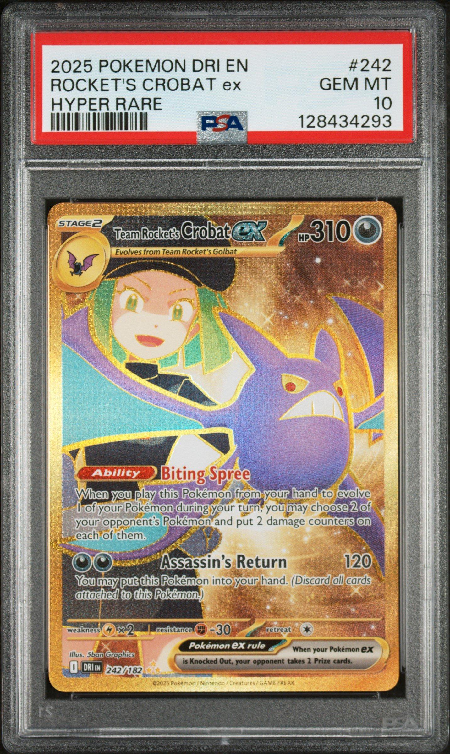 2025 Pokemon Dri En-destined Rivals 242 Team Rocket's Crobat Ex