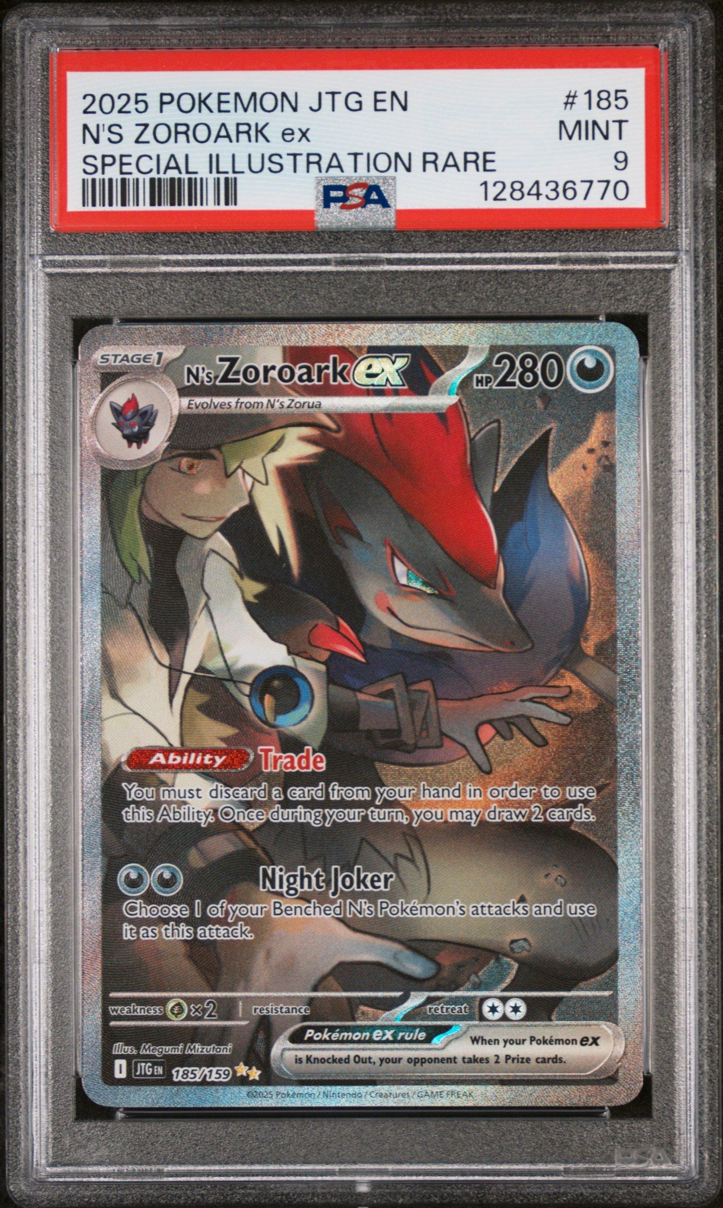 2025 Pokemon Jtg En-journey Together 185 N's Zoroark Ex Special