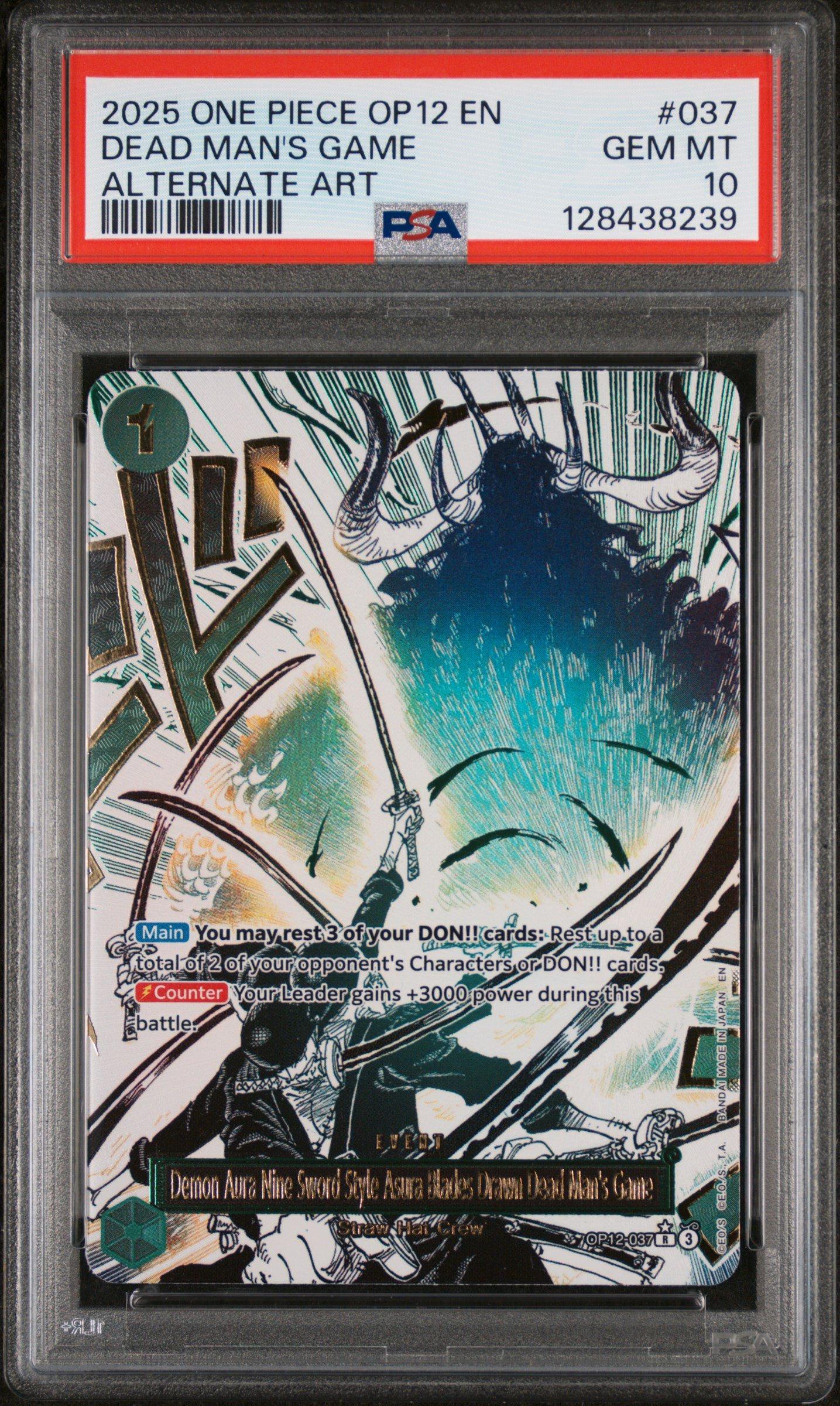 2025 One Piece Op12-legacy Of The Master 037 Demon Aura Nine-sword