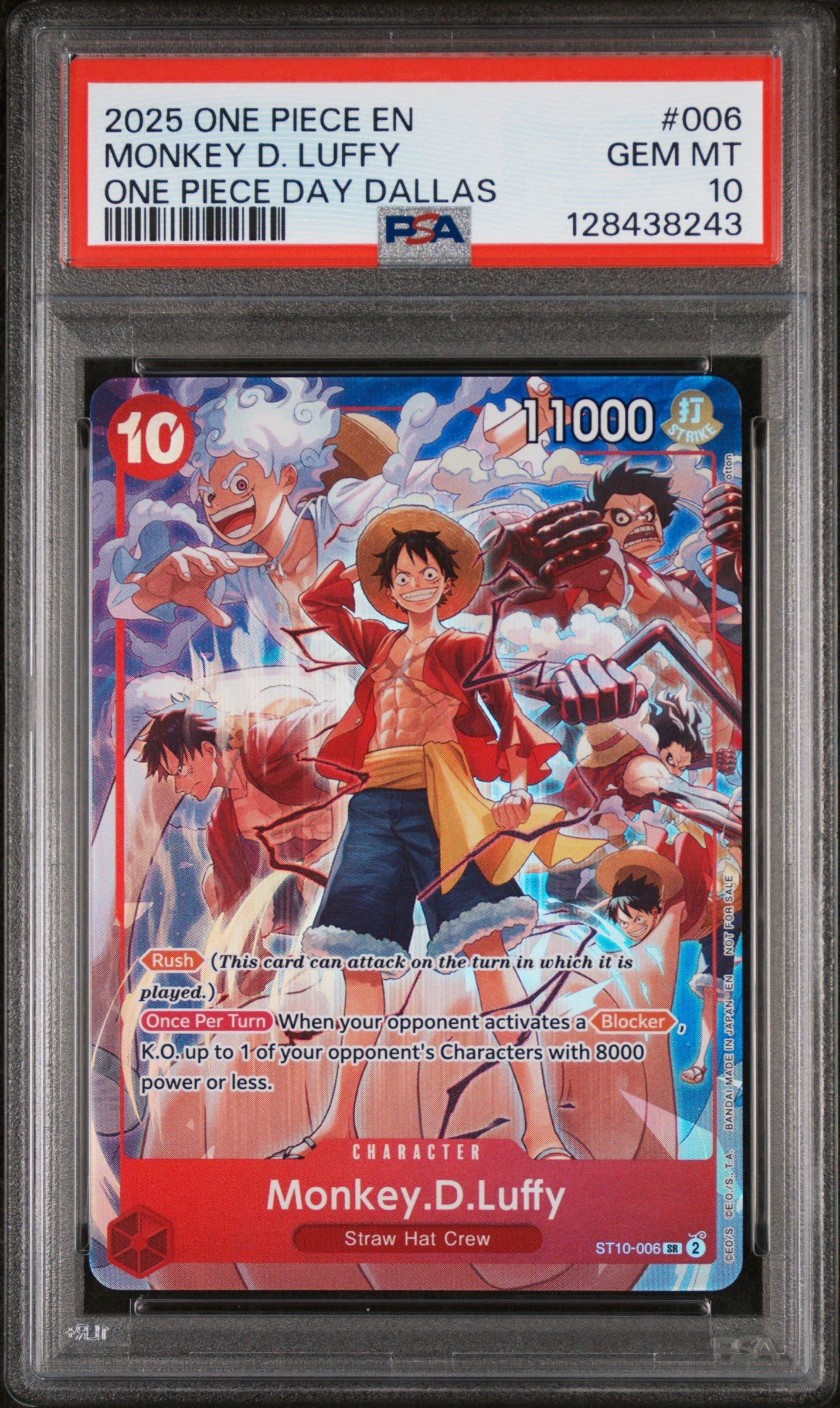 【PSA10】2025 ONEPIECE DAY モンキー・D・ルフィ 2025 One Piece Promos 006 Monkey D. Luffy One Piece Day Dallas PSA