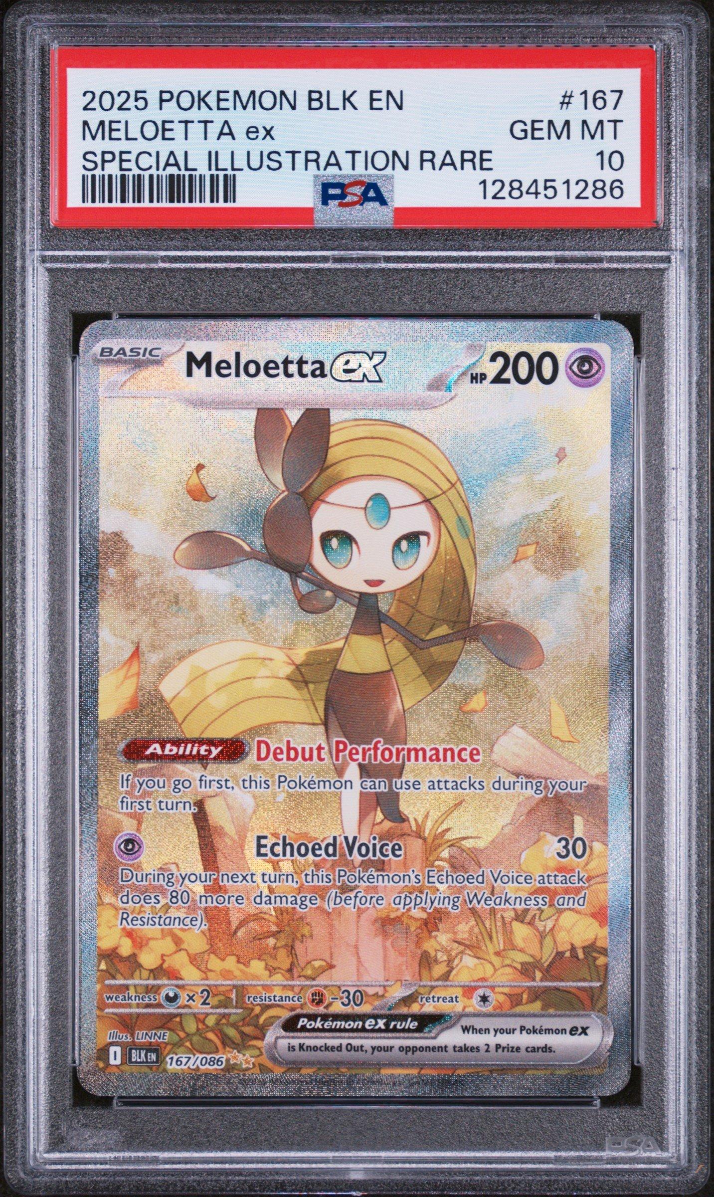 2025 Pokemon Blk En-black Bolt 167 Meloetta Ex Special