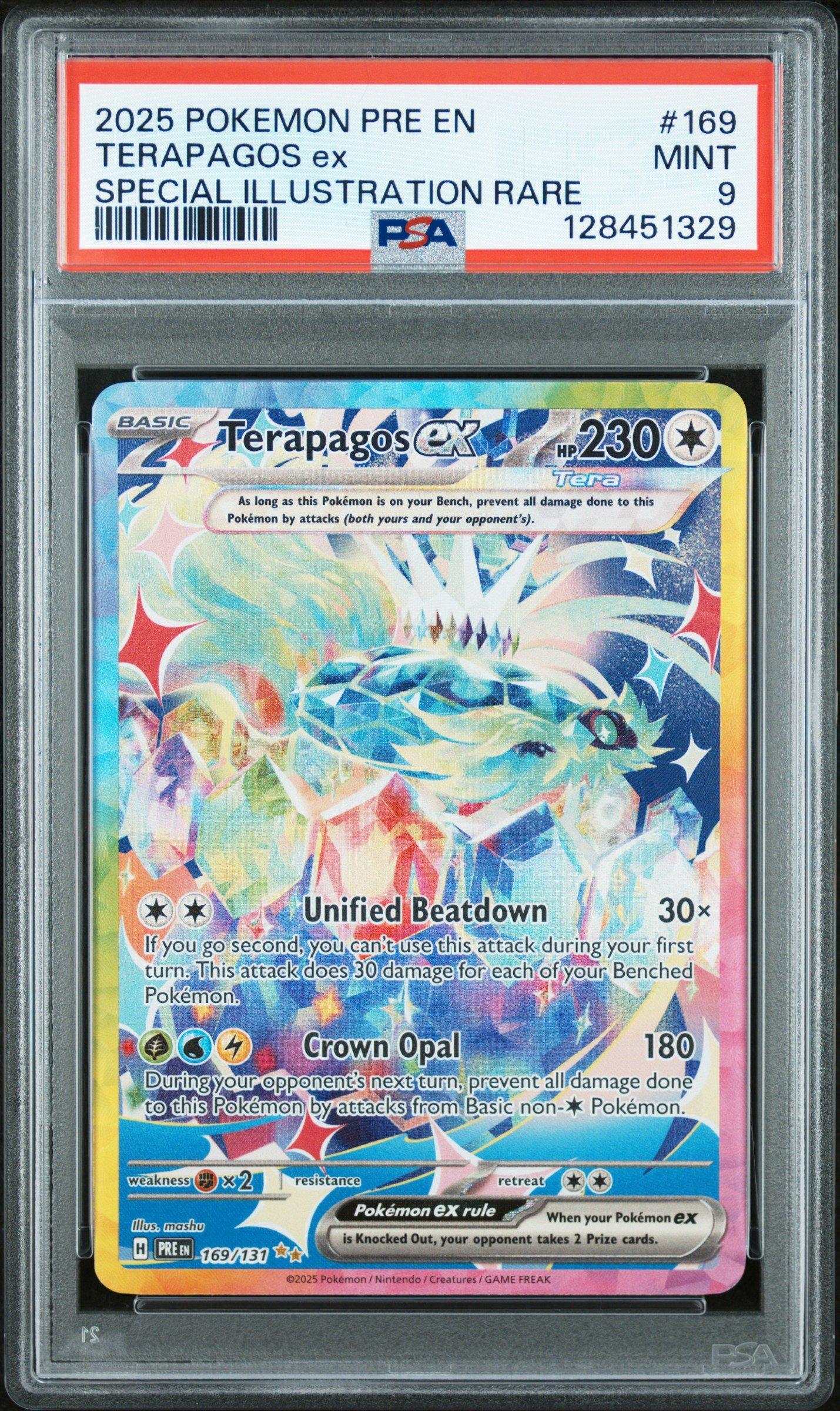 2025 Pokemon Pre En-prismatic Evolutions 169 Terapagos Ex Special