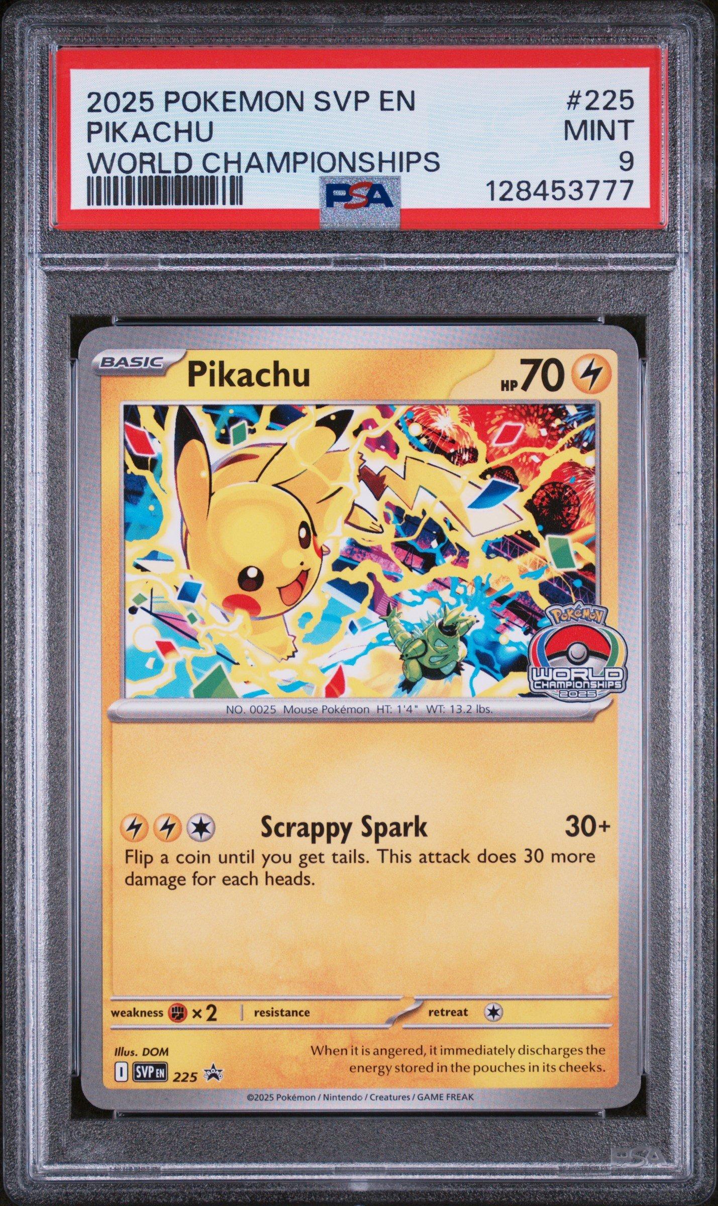2025 Pokemon Svp En-sv Black Star Promo 225 Pikachu World
