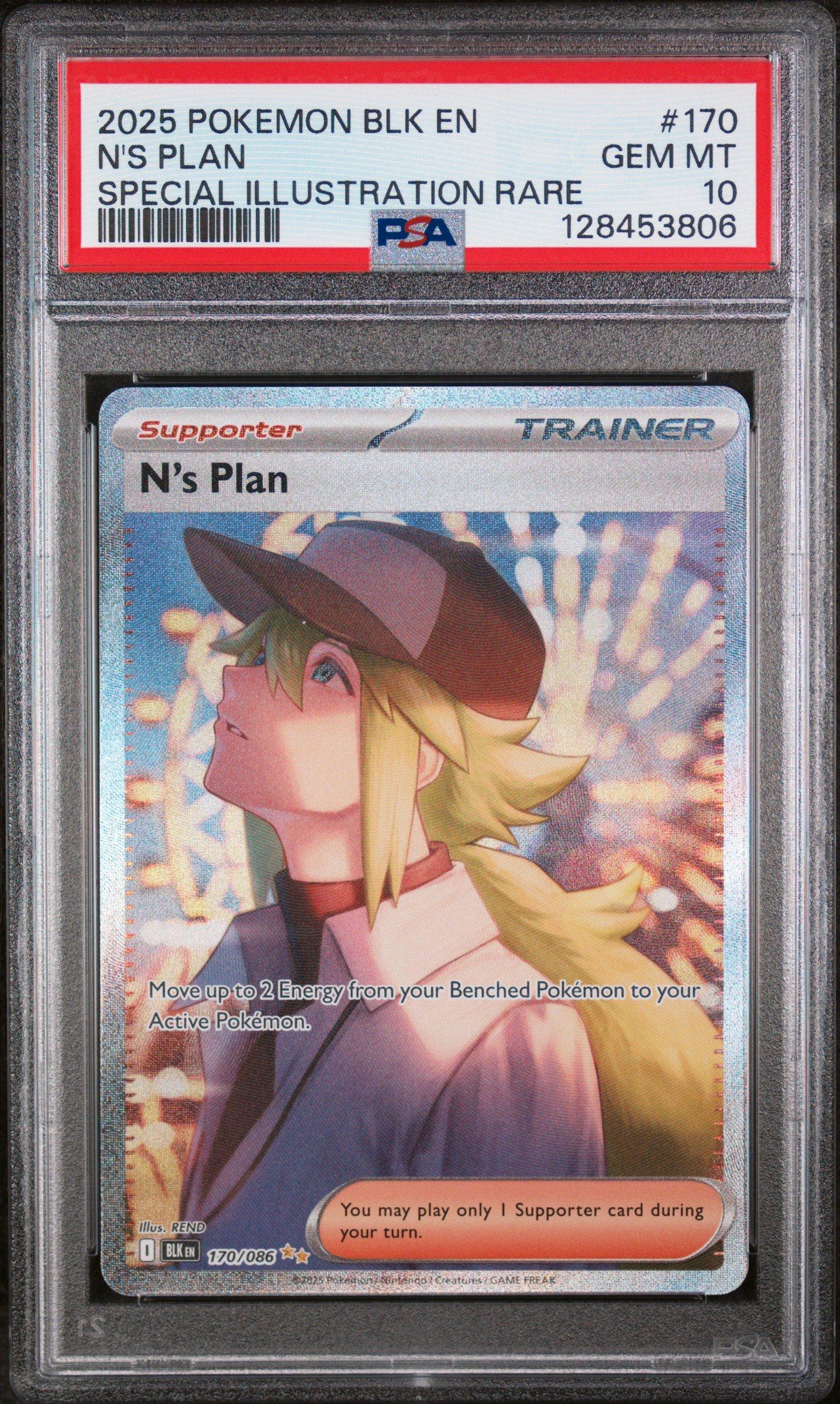 2025 Pokemon Blk En-black Bolt 170 N's Plan Special Illustration Rare PSA  10 Graded Card | GameStop