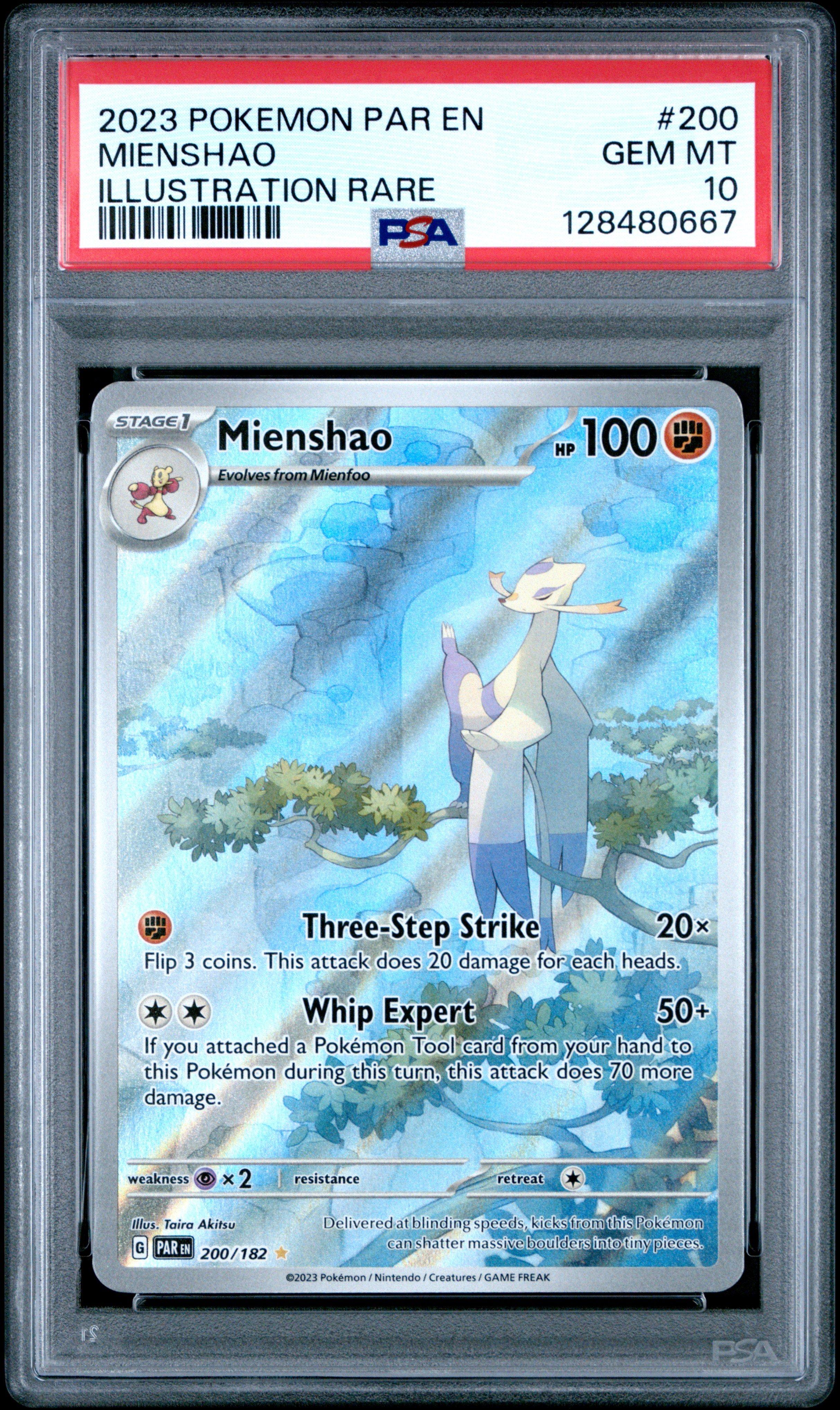 mienshao pokemon card (Eevee Grove #41/107, 2-Diamonds) Colorless Whip Expert (50+) If you attached a Pokemon Tool card from your hand to this Pokemon during this turn 2025 Pokemon Wht En-white Flare