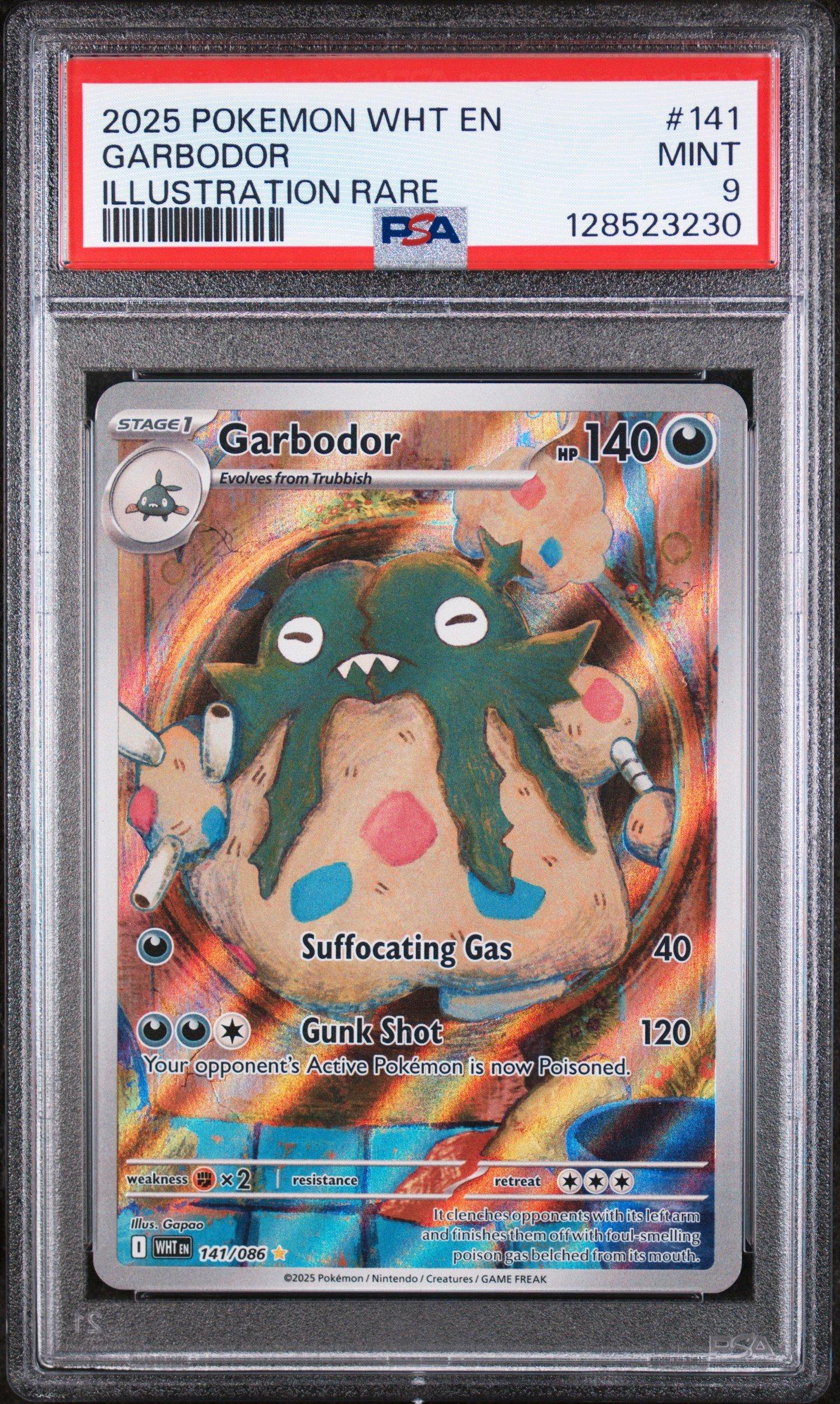 2025 Pokemon Wht En-white Flare 141 Garbodor Illustration Rare PSA 9 Graded  Card | GameStop