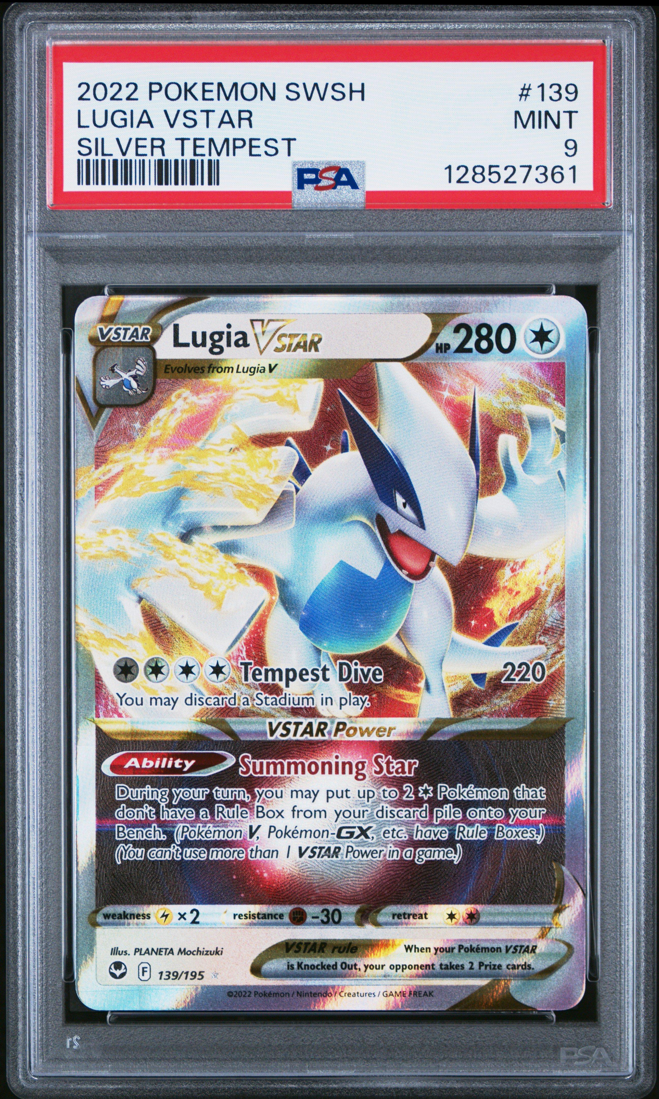2022 Pokemon Sword & Shield Silver Tempest 139 Lugia Vstar PSA 9 Graded Card  | GameStop