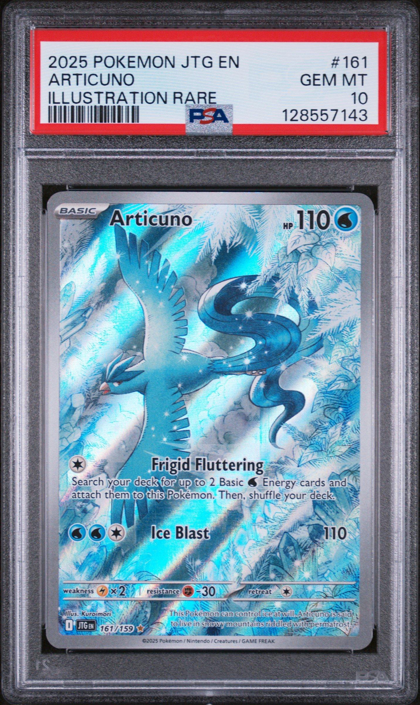 2025 Pokemon Jtg En-journey Together 161 Articuno Illustration Rare PSA 10  Graded Card | GameStop