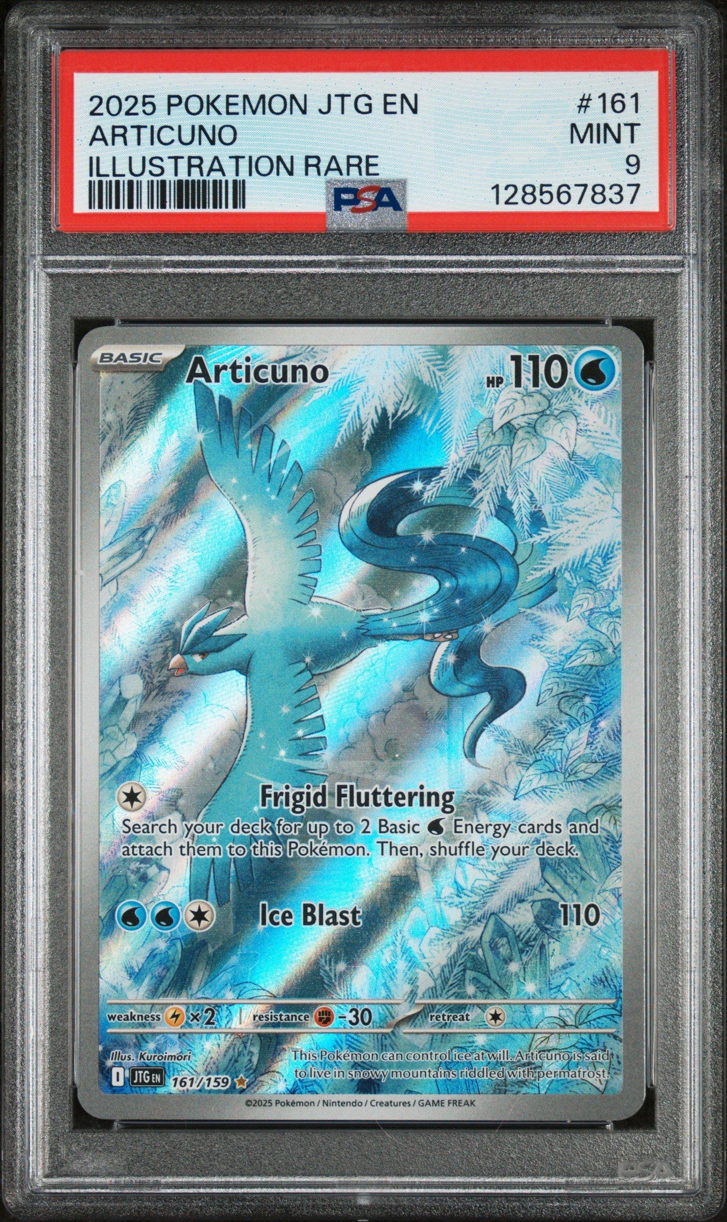 2025 Pokémon N24 PSAグレード付きカード 2025 Pokemon Jtg En-journey Together 161 Articuno Illustration