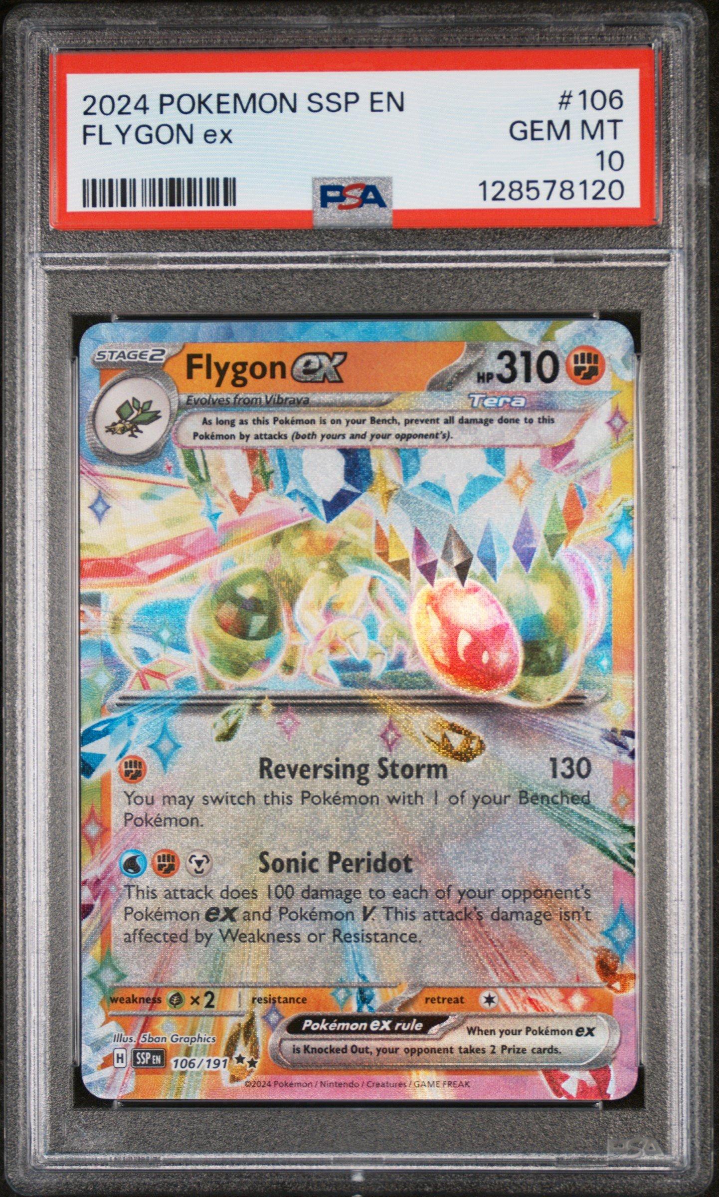 pokemon cards flygon ex TCG: FLYGON-EX Box -4 Booster Packs with A Foil Promo Card and 1 Special Oversize Card Dragon Ability Voice of the Sands Once during your turn (before your attack) Flygon EX (XY61) (Jumbo Card)