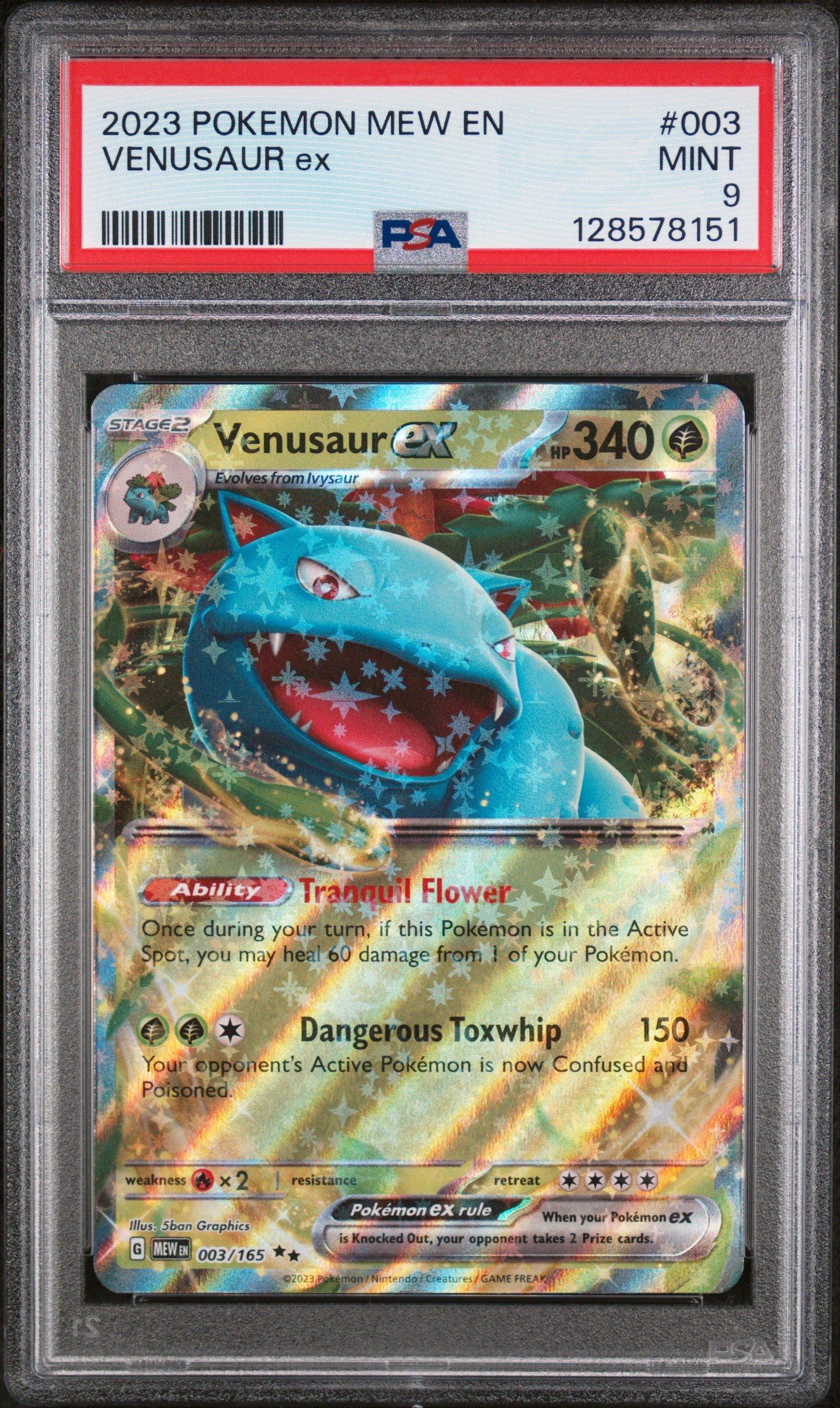 2023 Pokemon Mew En-151 003 Venusaur Ex PSA 9
