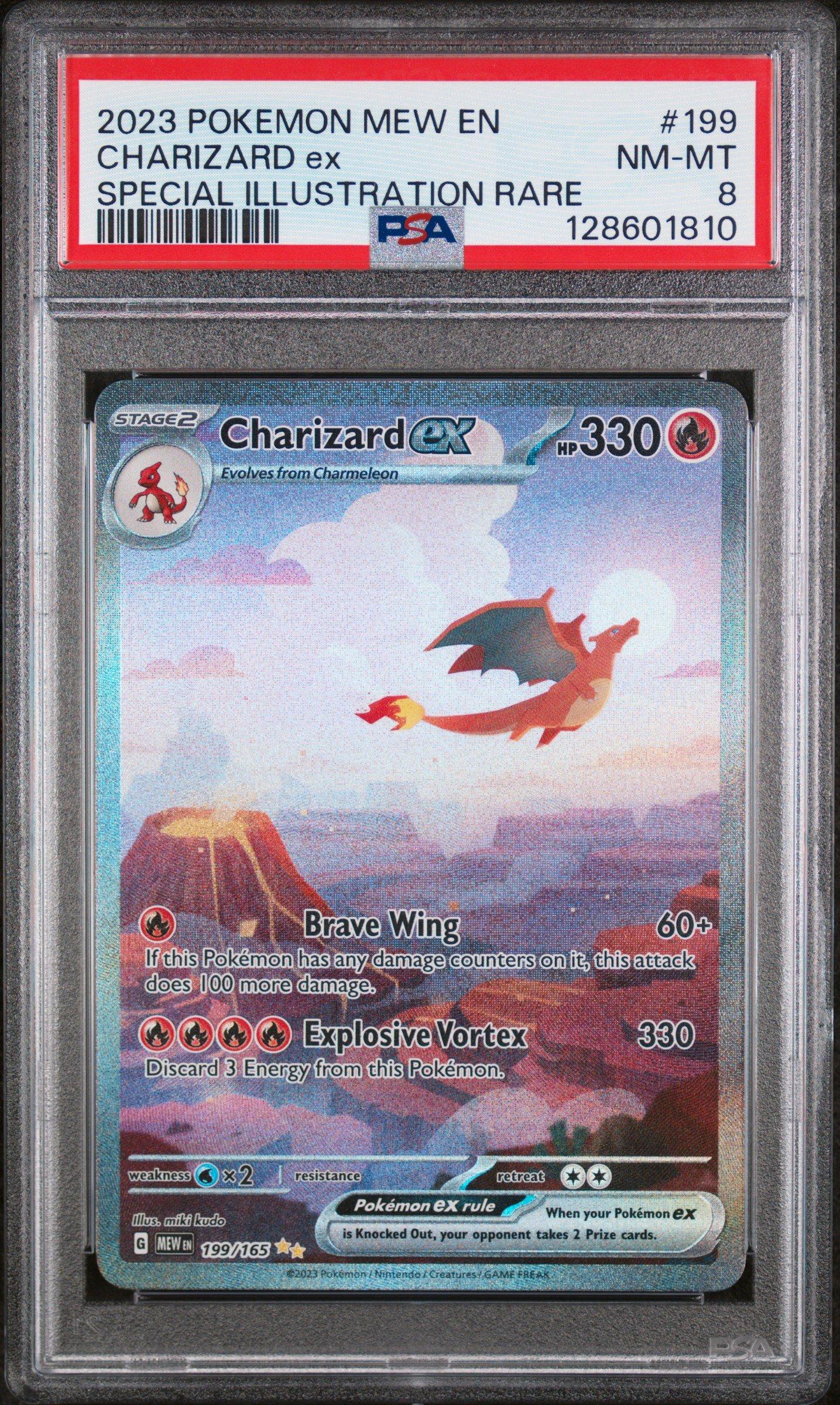 2023 Pokemon Mew En-151 199 Charizard Ex Special Illustration Rare PSA 8