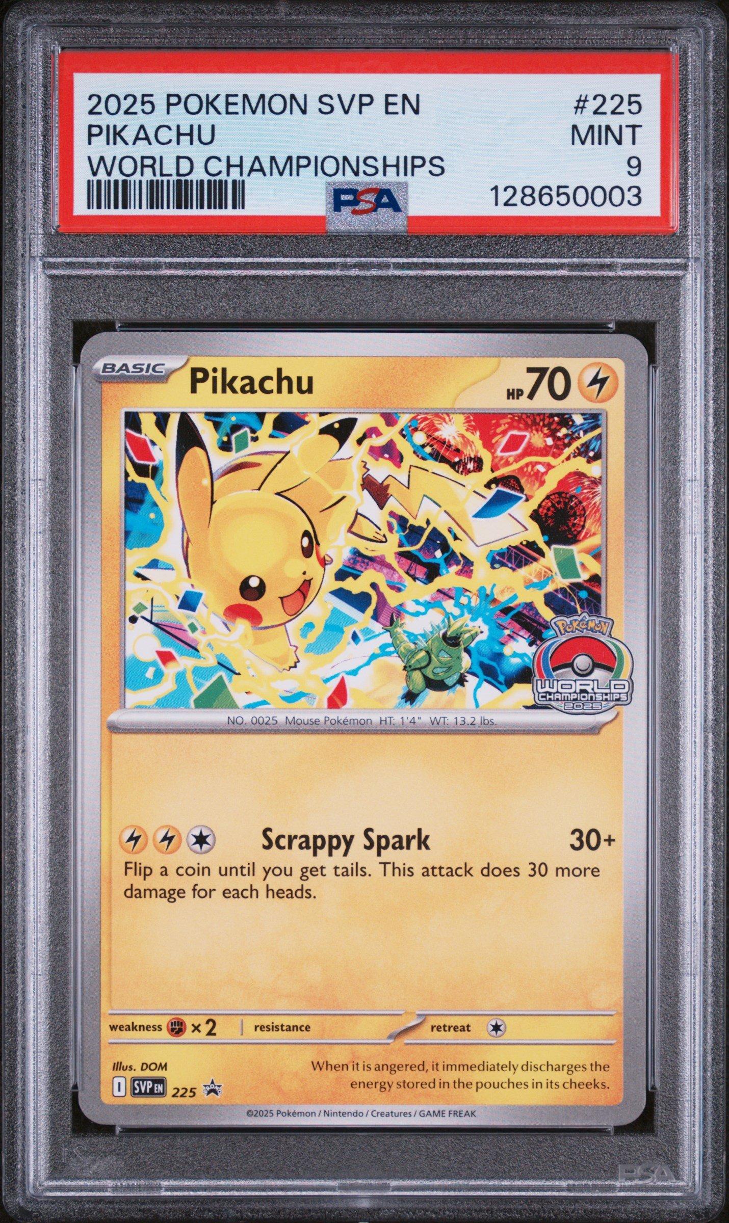 2025 Pokemon Svp En-sv Black Star Promo 225 Pikachu World