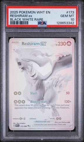 2025 Pokemon Wht En-white Flare 173 Reshiram Ex Black White Rare