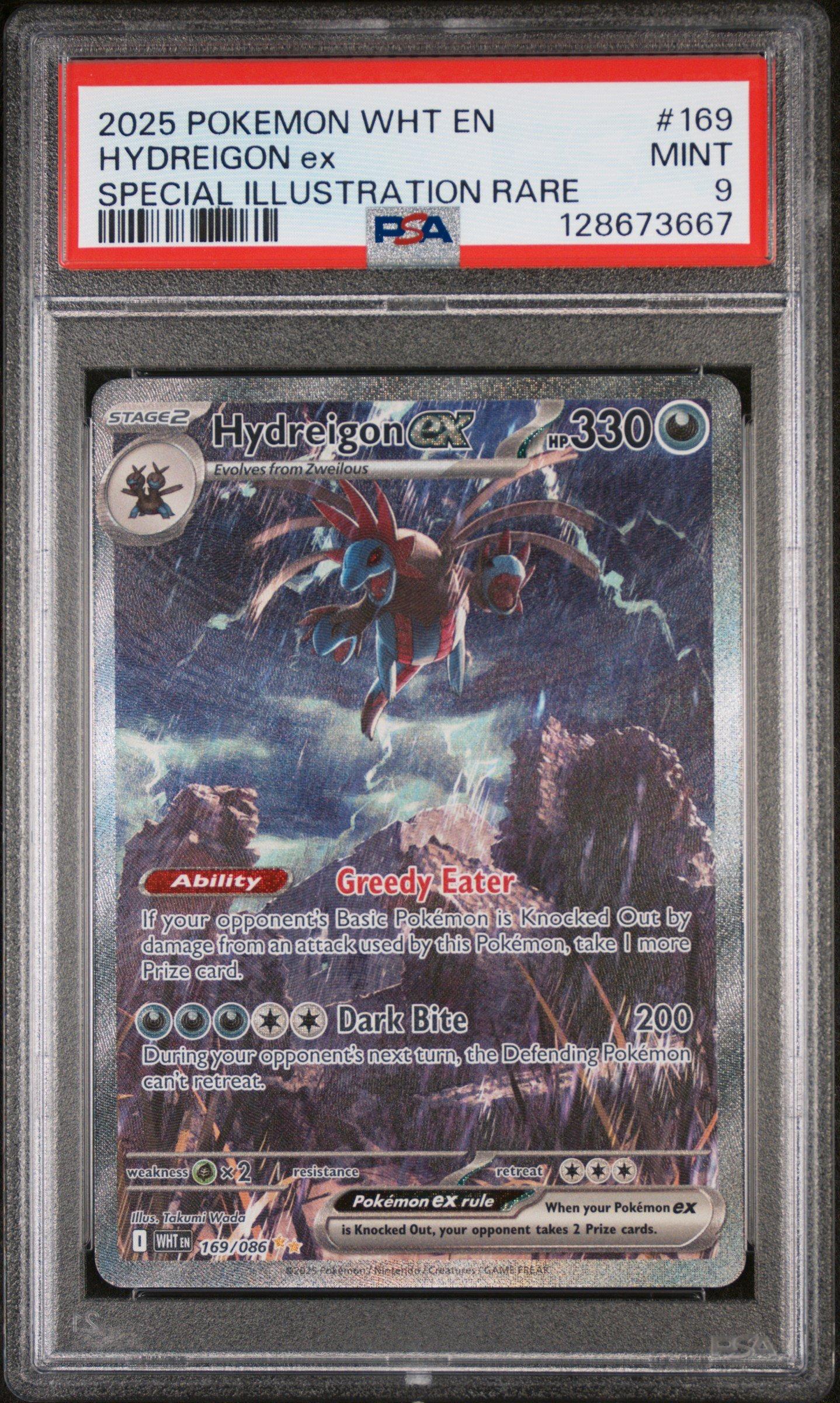 2025 Pokemon Wht En-white Flare 169 Hydreigon Ex Special