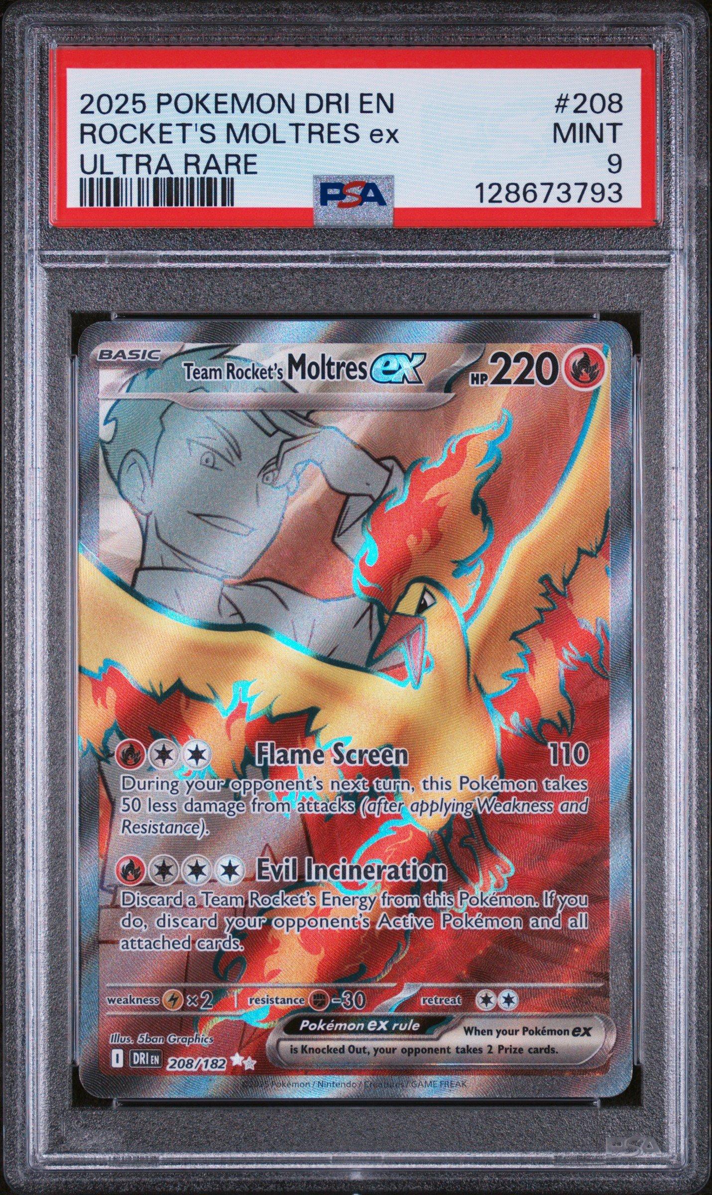 basic moltres pokemon card Credit Card Skin Rare Retreat cost Pokemon card Moltres 9/124 -