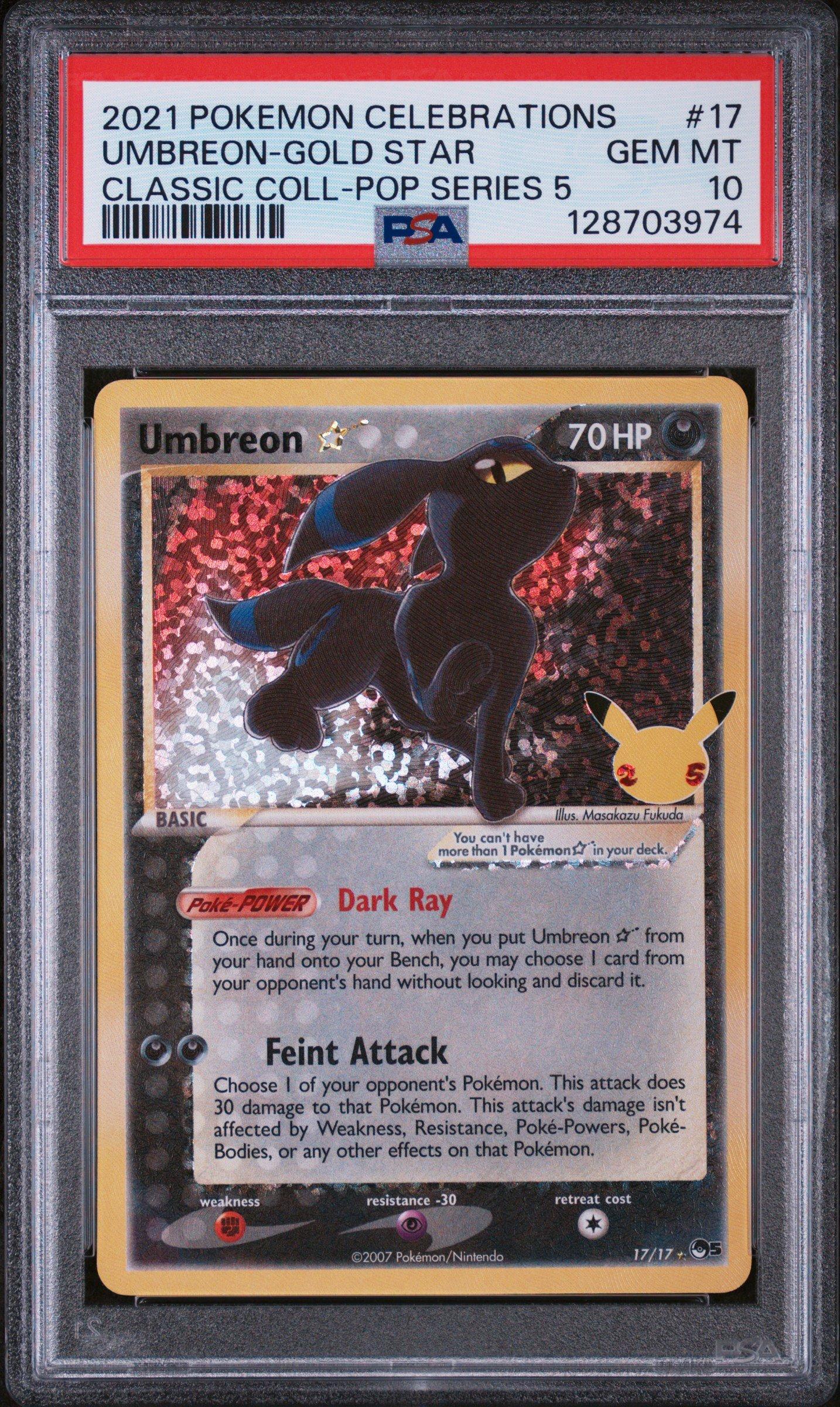 2021 Pokemon Celebrations Classic Collection 17 Umbreon-gold Star