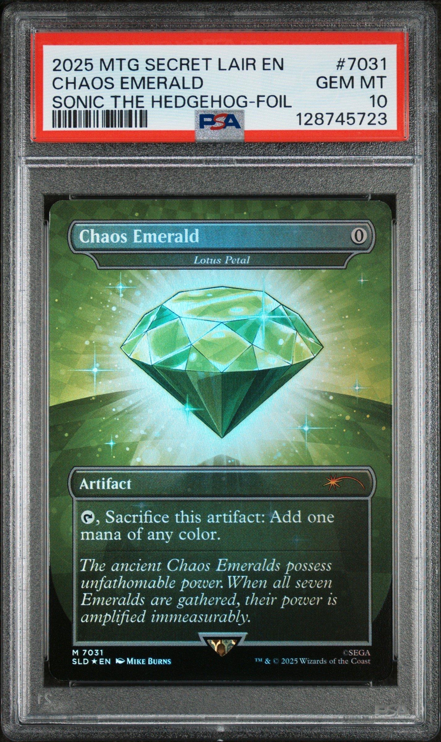 2025 Magic The Gathering Secret Lair Drop 7031 Chaos Emerald Sonic