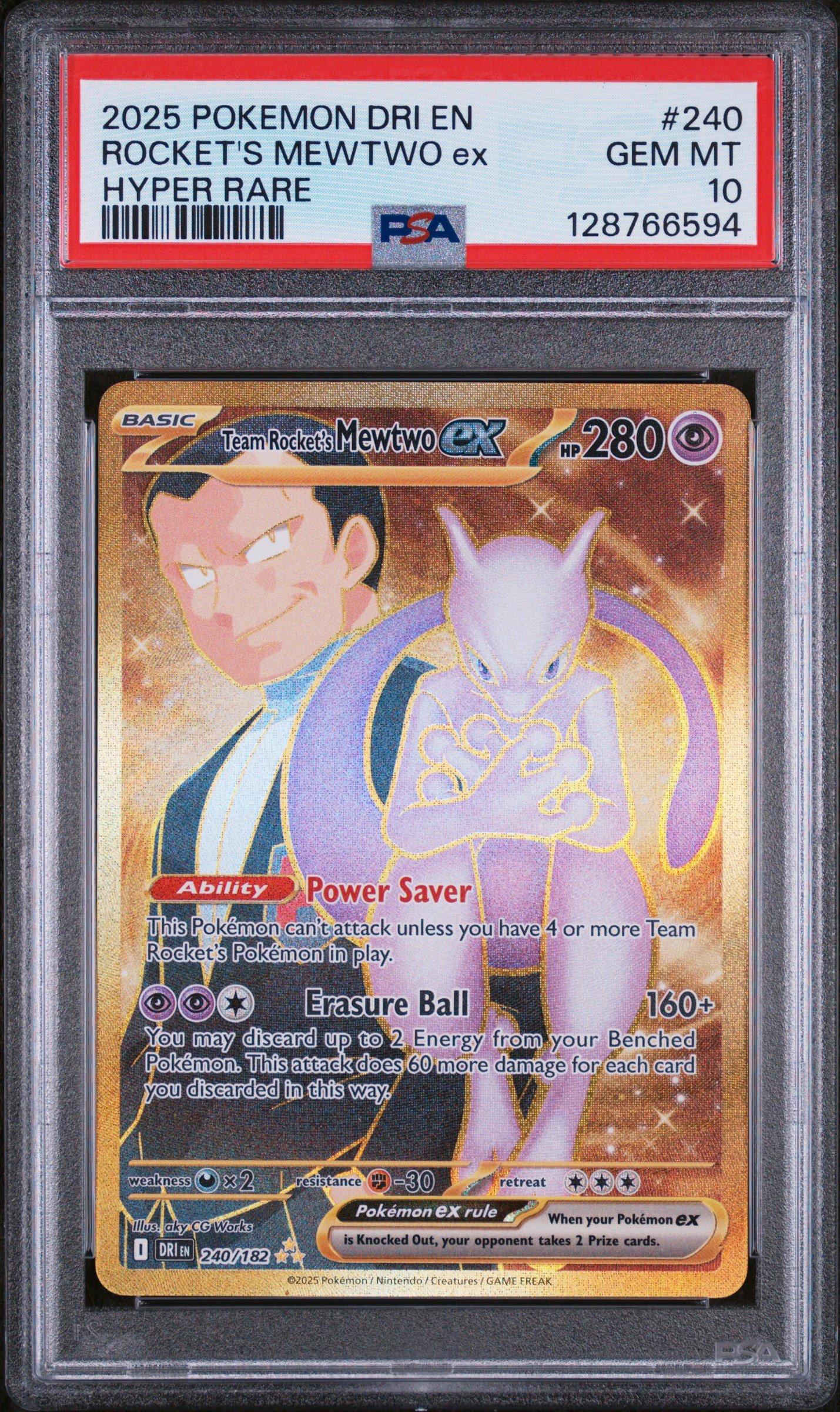 2025 Pokemon Dri En-destined Rivals 240 Team Rocket's Mewtwo Ex