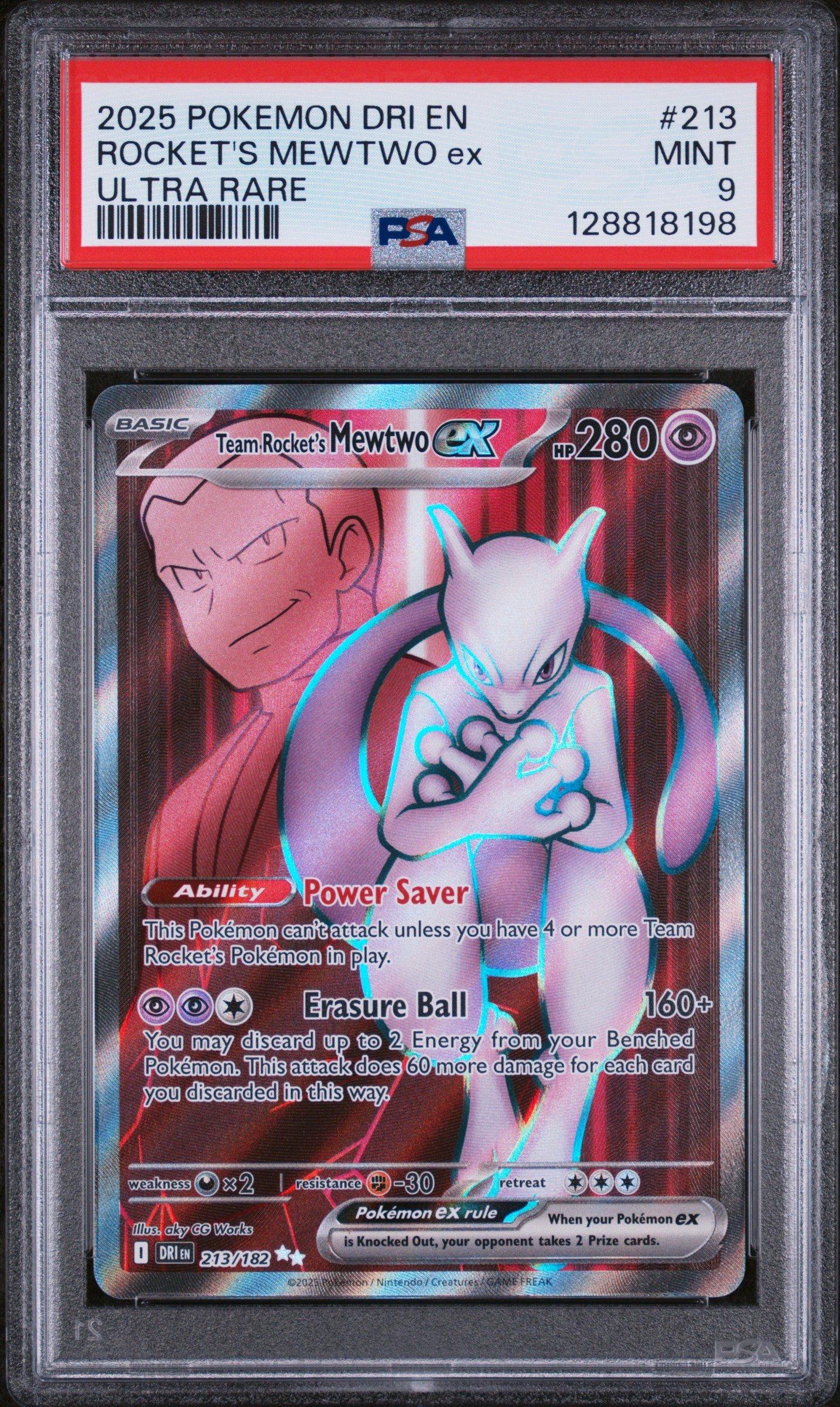 2025 Pokemon Dri En-destined Rivals 213 Team Rocket's Mewtwo Ex