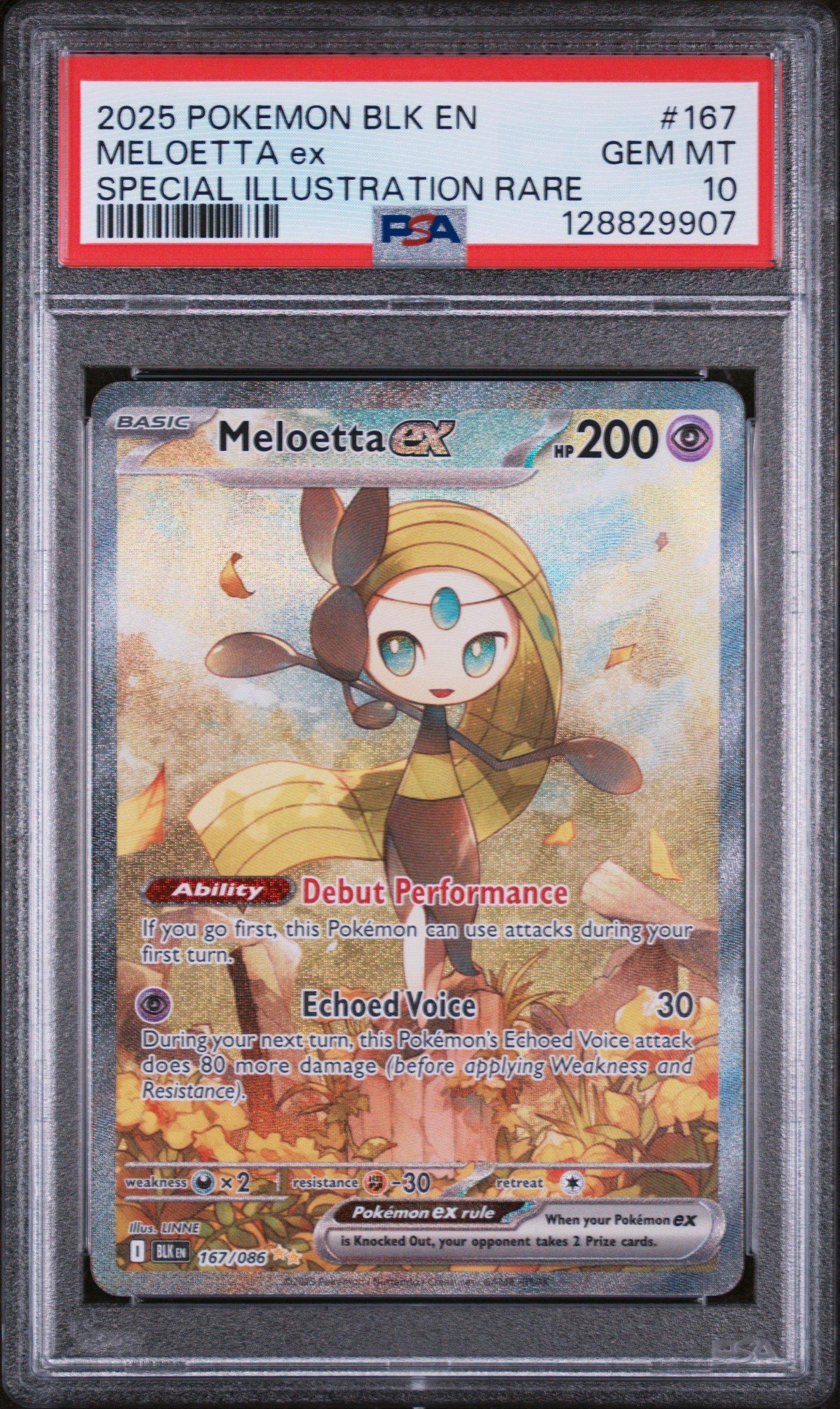 2025 ポケモンカード メロエッタex PSA 10 2025 Pokemon Blk En-black Bolt 167 Meloetta Ex Special