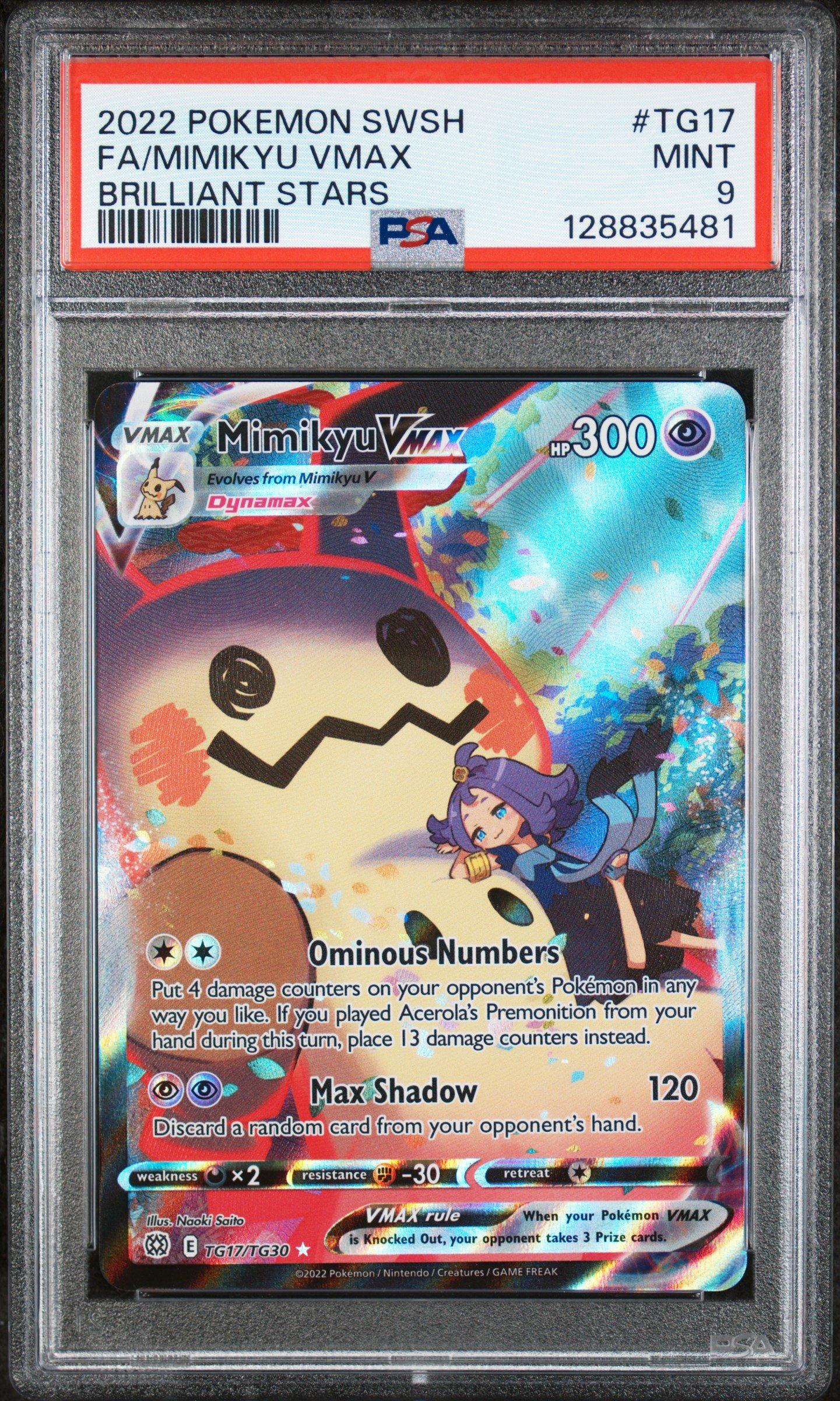 2022 Pokemon Sword & Shield Brilliant Stars Tg17 Full Art/mimikyu
