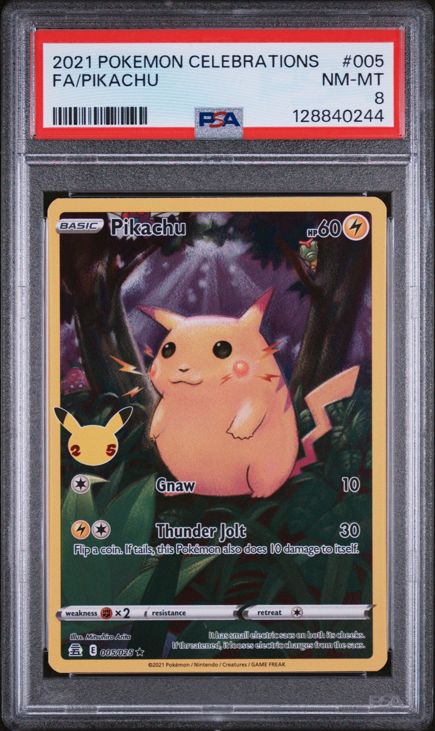 2021 ピカチュウ V #415 NM-MT psa8 2021 Pokemon Celebrations 005 Full Art/pikachu PSA 8 Graded Card