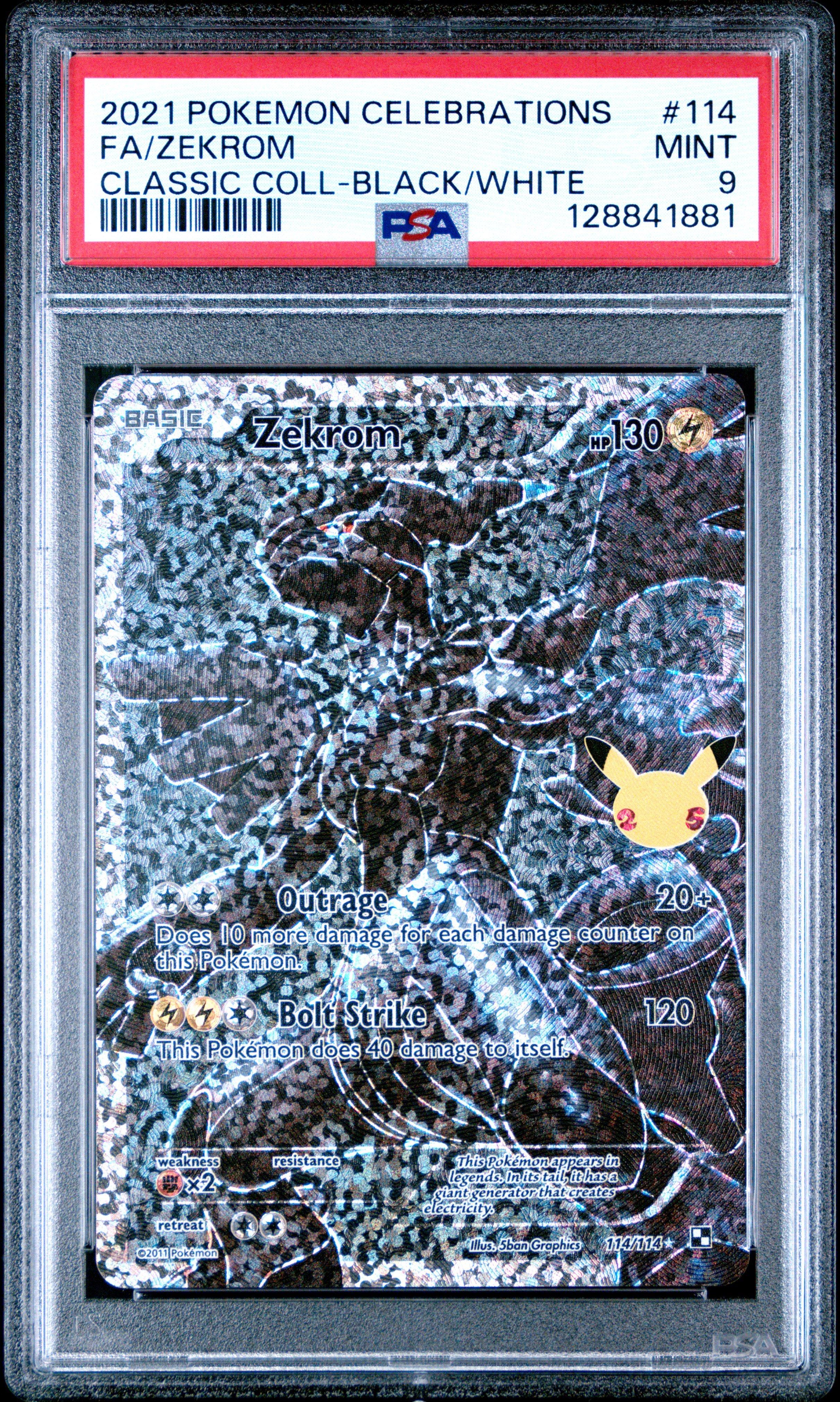 2021 Pokemon Celebrations Classic Collection 114 Full Art/zekrom