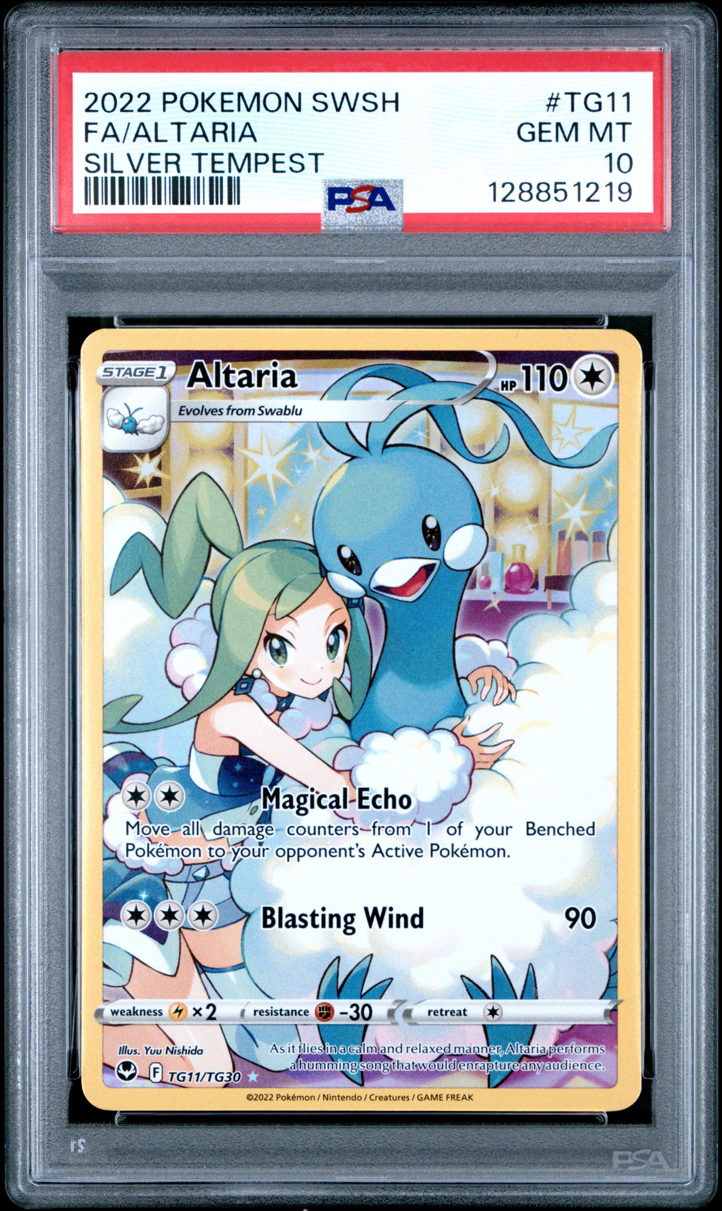 2022 Pokemon Sword & Shield Silver Tempest Tg11 Full Art/altaria