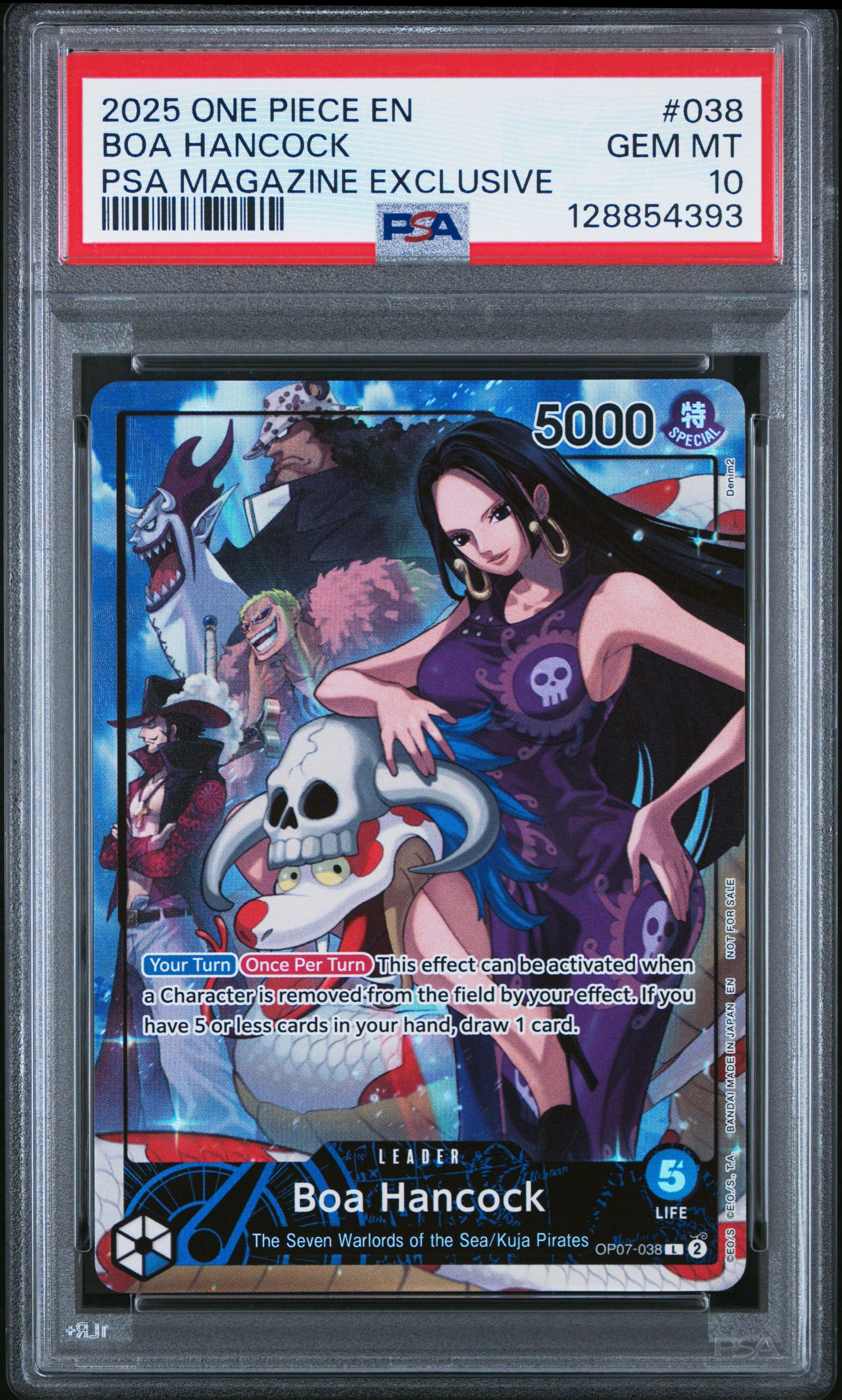 T*p様 2025 ONE PIECE EN BOA HANCOCK #038 2025 One Piece Promos 038 Boa Hancock Psa Magazine Exclusive PSA