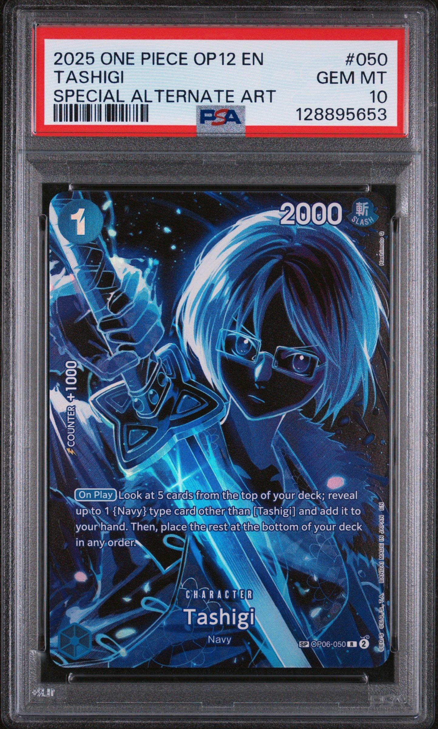 2025 One Piece Op12-legacy Of The Master 050 Tashigi Special Alternate Art PSA 10