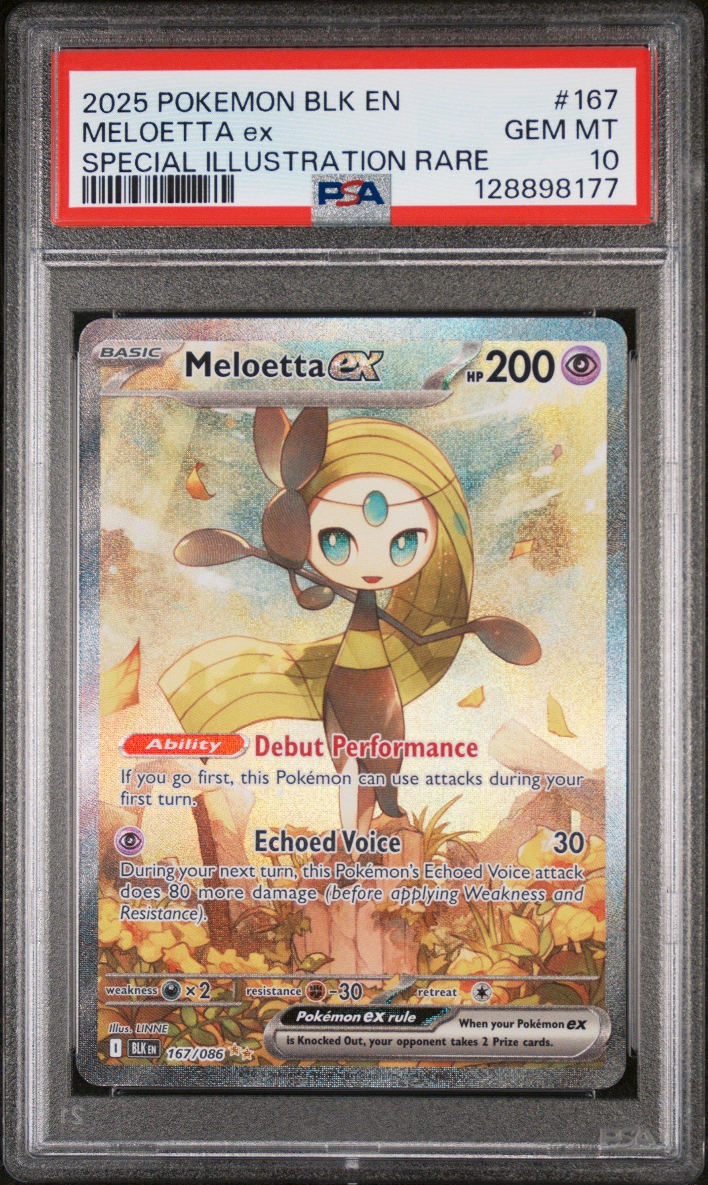 2025 Pokemon Blk En-black Bolt 167 Meloetta Ex Special