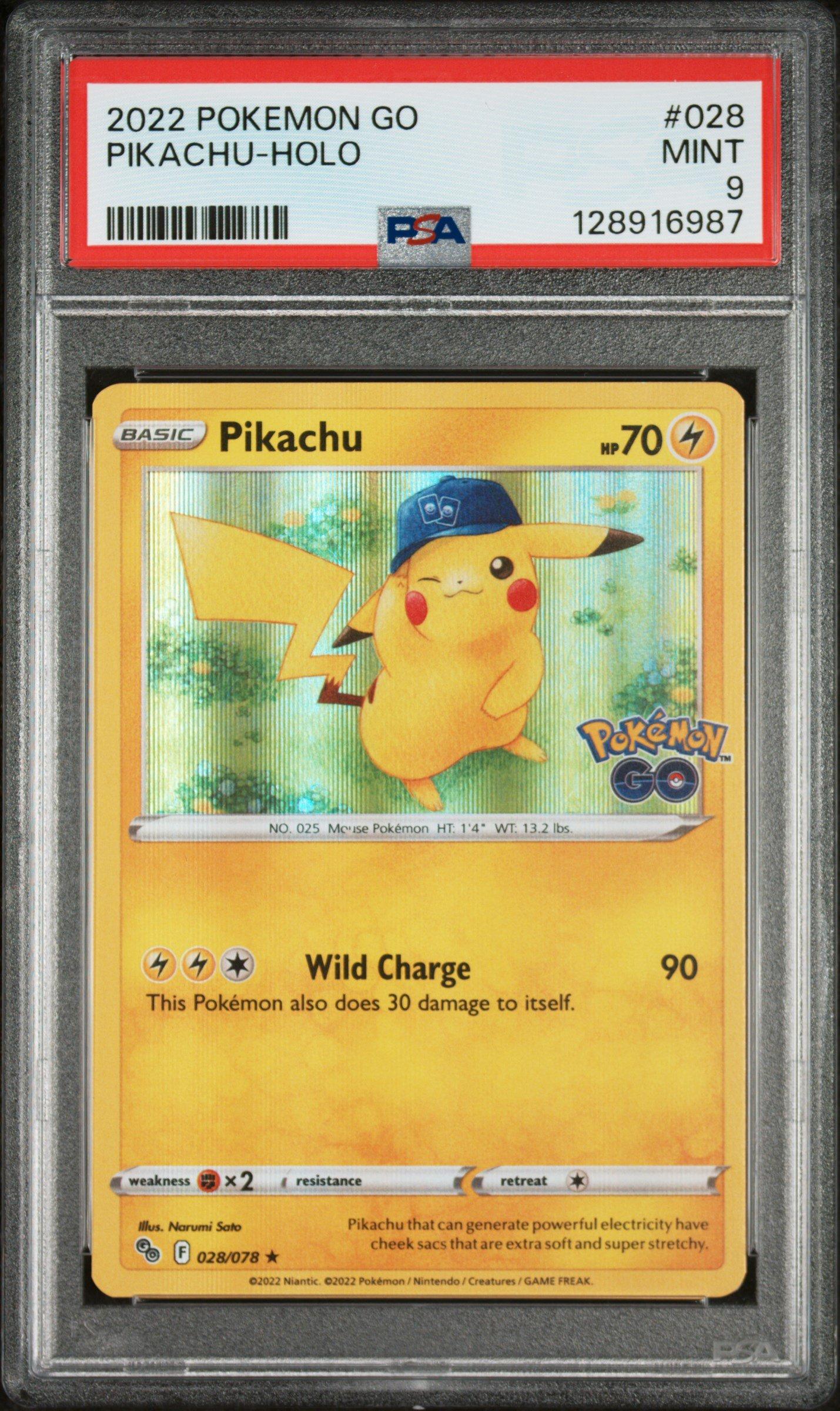 2022 Pokemon Go 028 Pikachu-holo PSA 9 Graded Card | GameStop