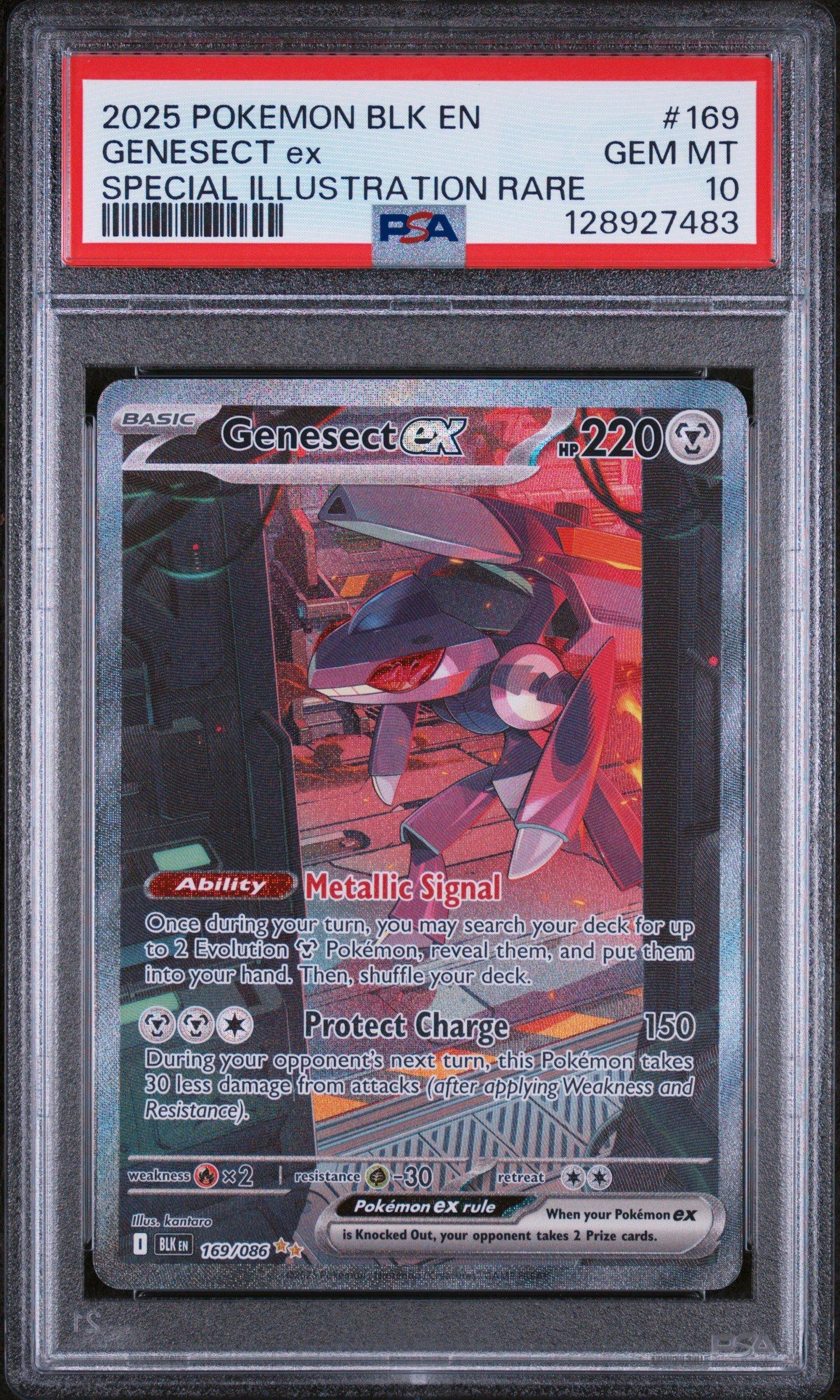 2025 Pokemon Blk En-black Bolt 169 Genesect Ex Special