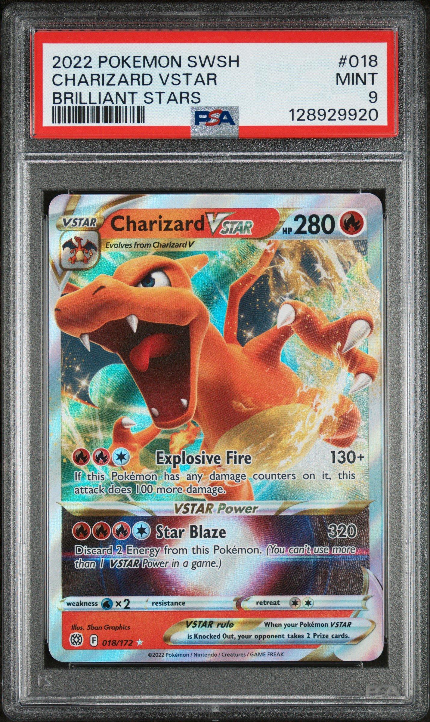 2022 Pokemon Sword & Shield Brilliant Stars 018 Charizard Vstar