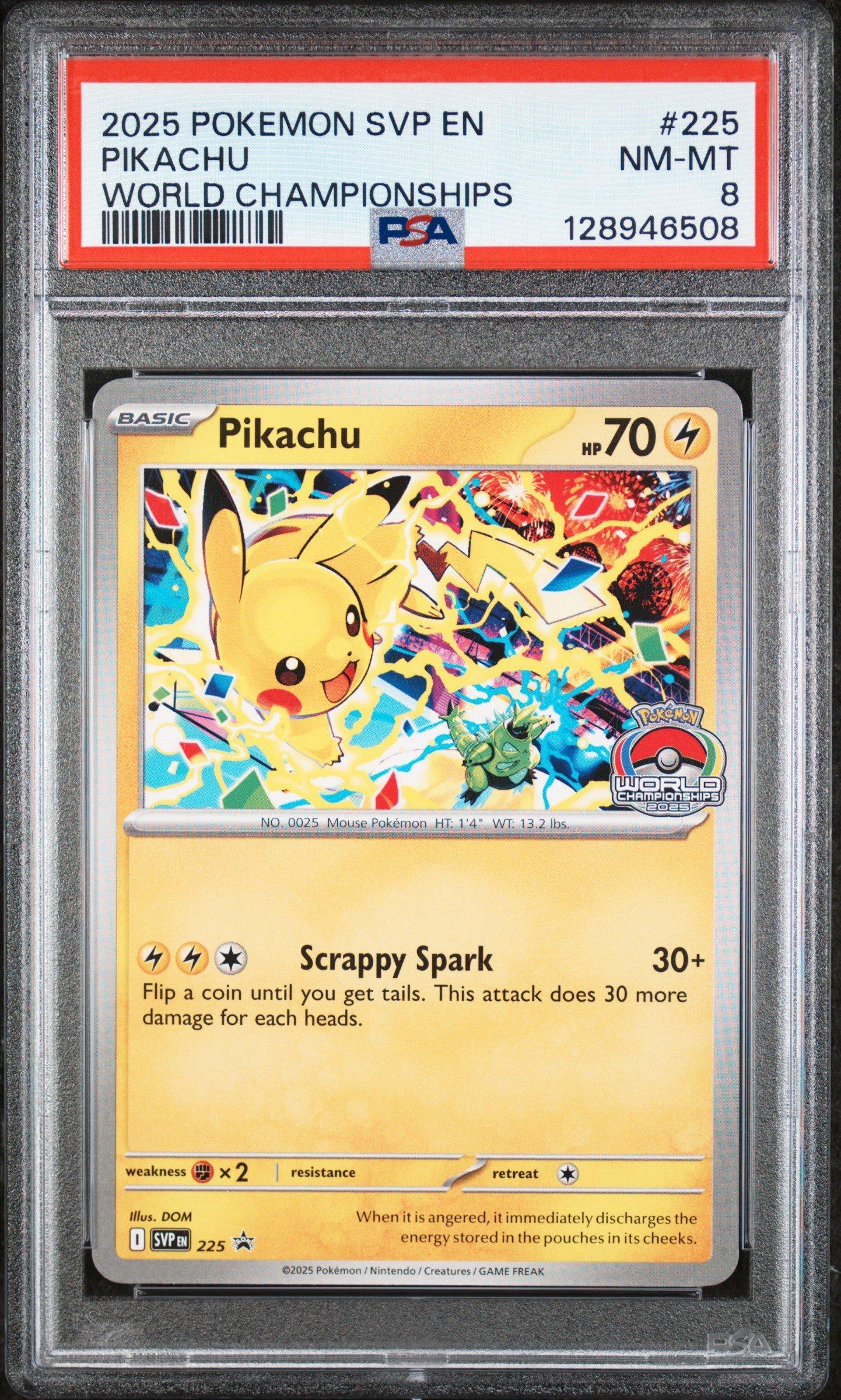 ピカチュウ WCS2025 アナハイムAnaheim PSA10 PIKACHU 2025 Pokemon Svp En-sv Black Star Promo 225 Pikachu World