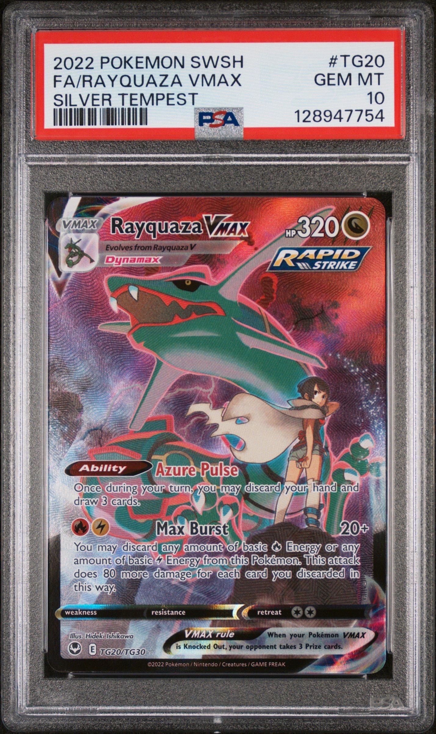 2022 Pokemon Sword & Shield Silver Tempest Tg20 Full Art/rayquaza