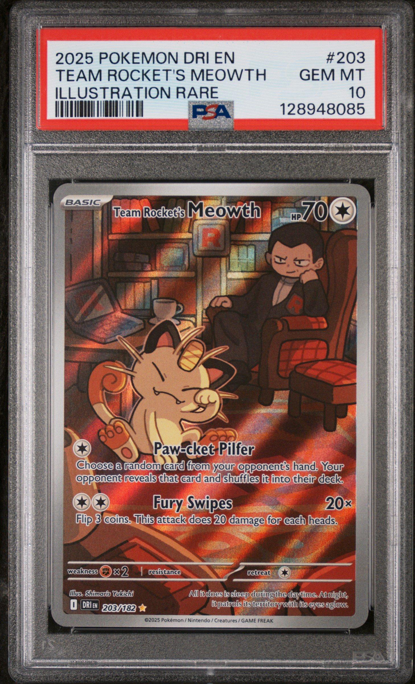 2025 Pokemon Dri En-destined Rivals 203 Team Rocket's Meowth